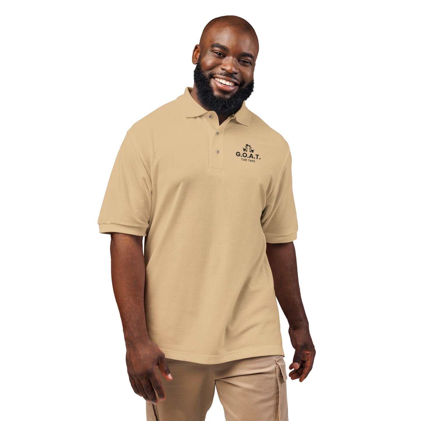 G.O.A.T. Talk Tees Embroidered Logo Polo – Clean & Classic Fit