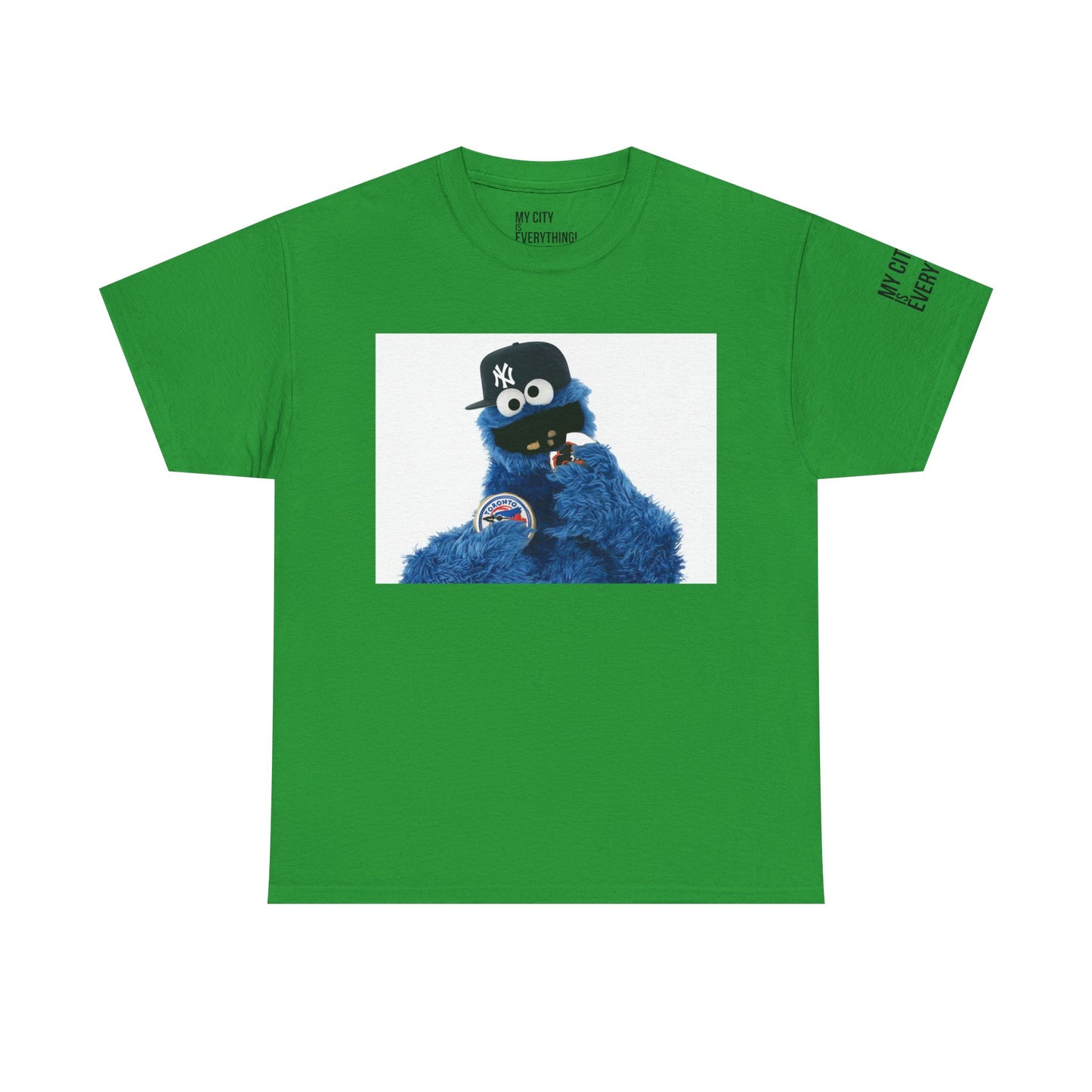 My City is Everything! NYC Cookie Monster Yankee Graphic T-Shirt – Streetwear Tee