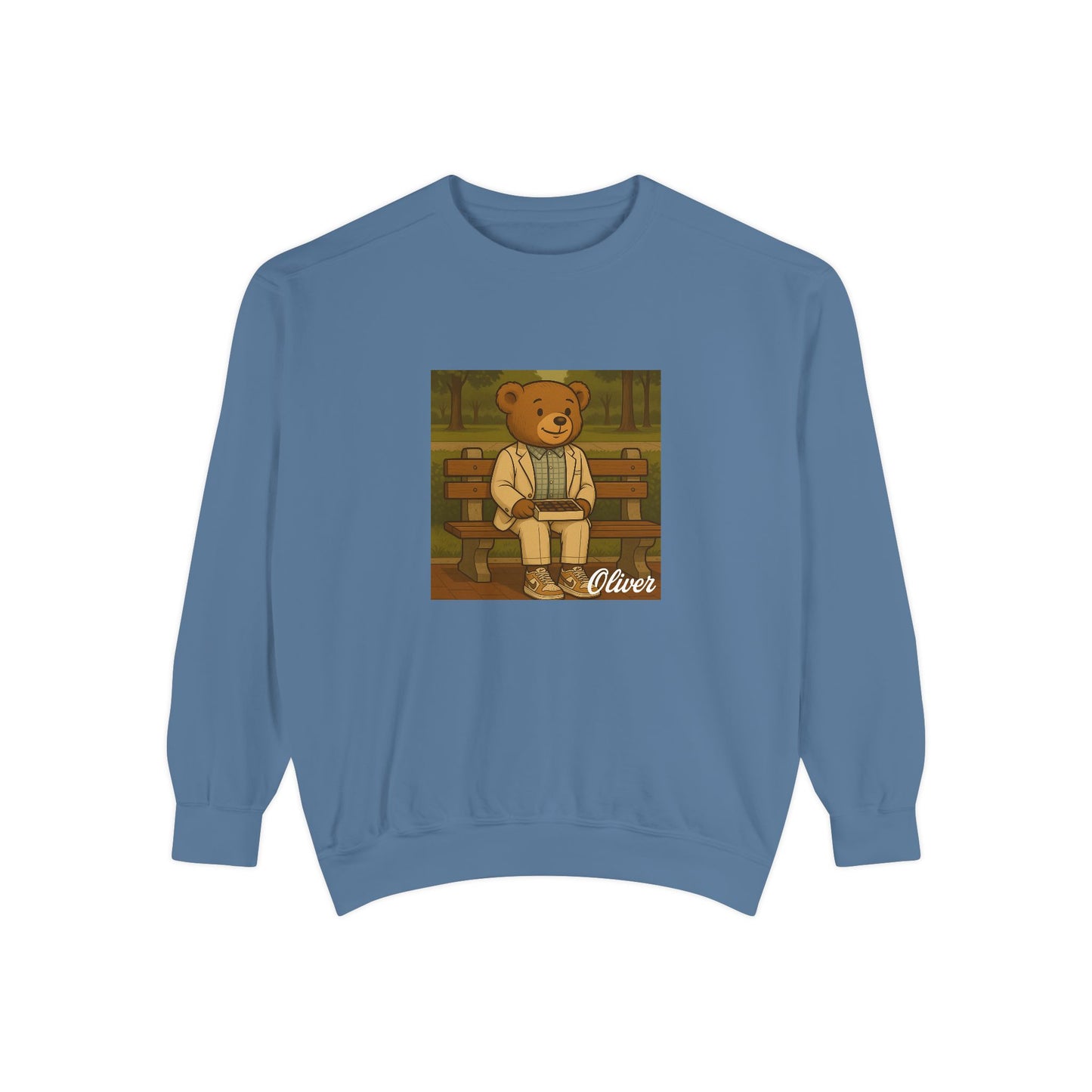 Oliver Outside Forrest Gump Parody Crewneck – Life is Bear-tiful