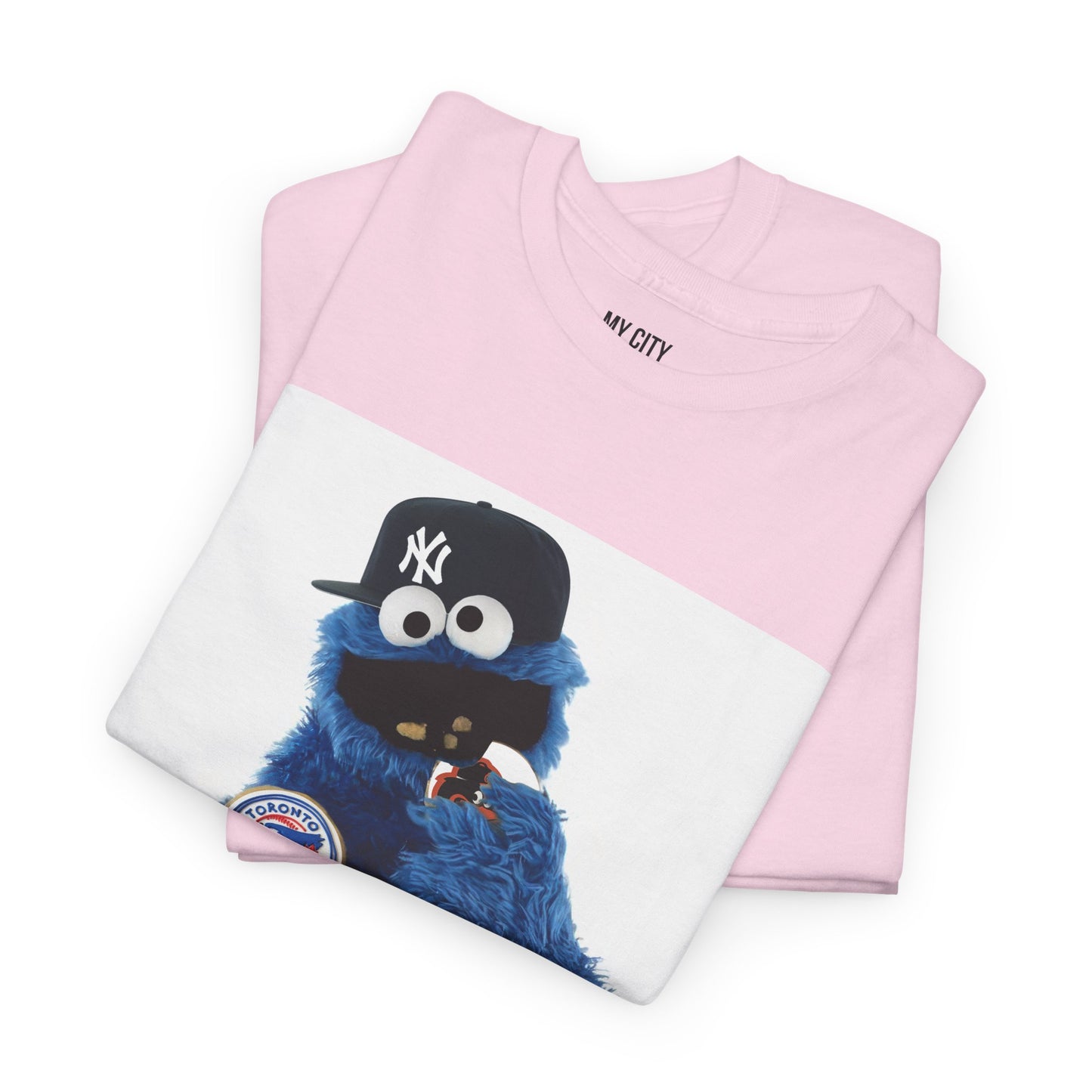 My City is Everything! NYC Cookie Monster Yankee Graphic T-Shirt – Streetwear Tee