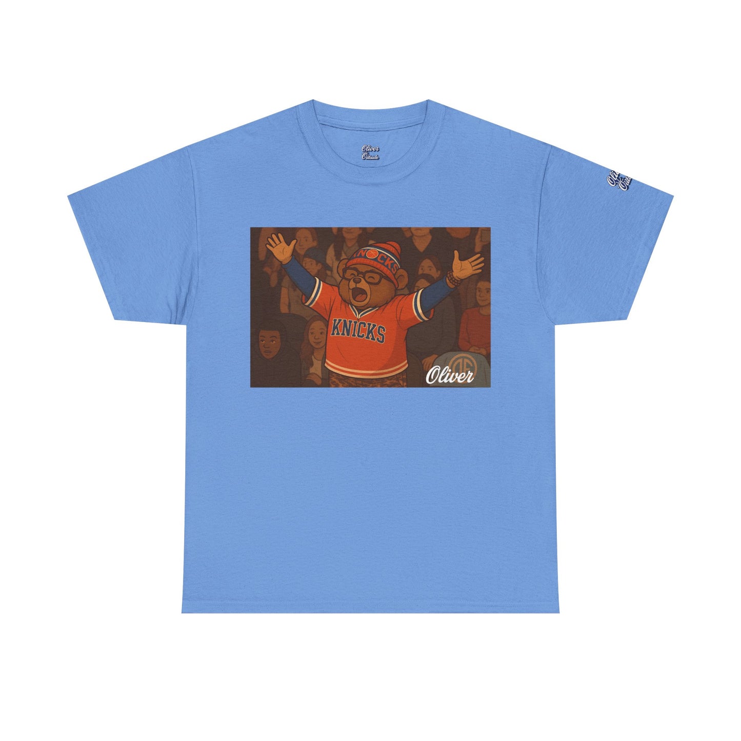 Oliver Outside Knicks Fan Tee – Courtside Energy Bear Style