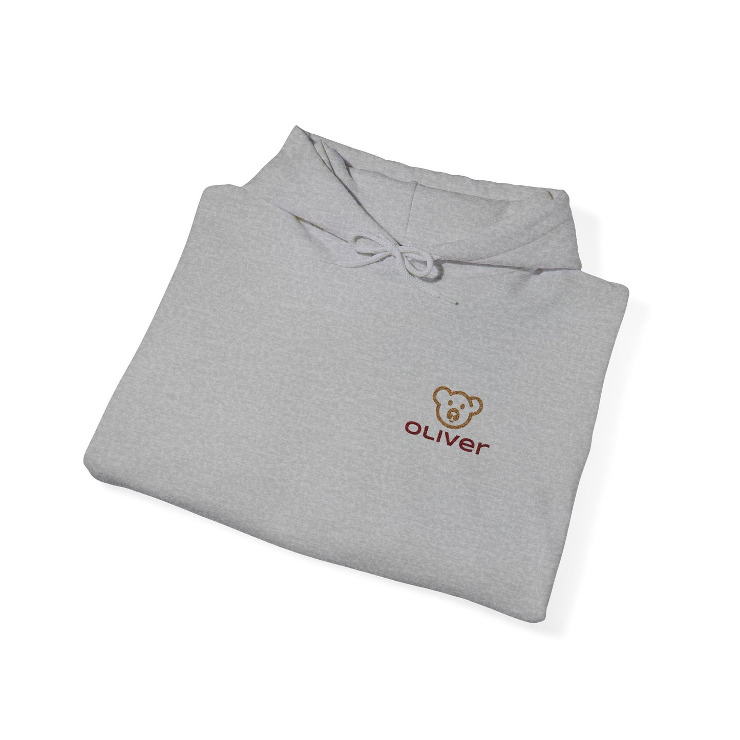 Oliver Bear Minimalist Logo Hoodie – Clean White Classic