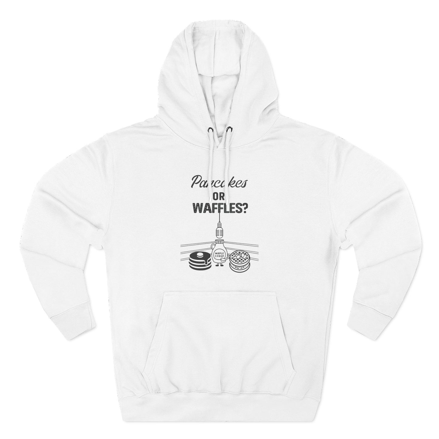 🥞/🧇Pancakes or Waffles? Hoodie – Funny Breakfast Debate Hoodie by G.O.A.T. Talk Tees