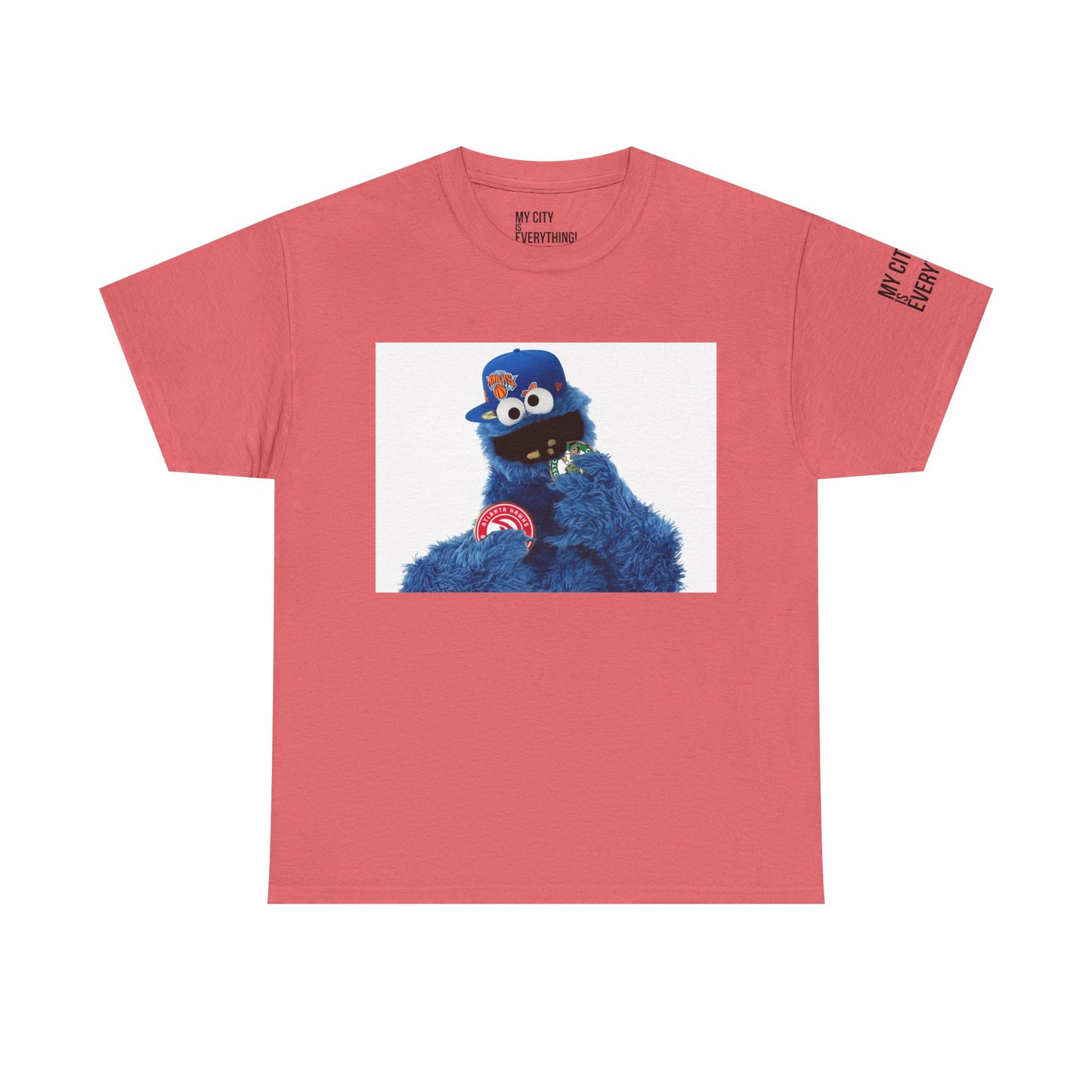 My City is Everything! NYC Cookie Monster Knicks Graphic T-Shirt – Streetwear Tee