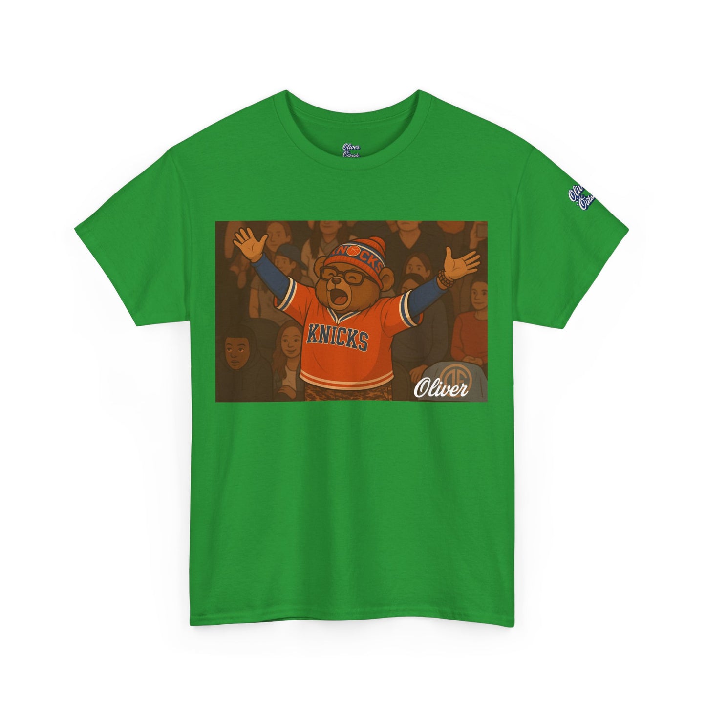 Oliver Outside Knicks Fan Tee – Courtside Energy Bear Style