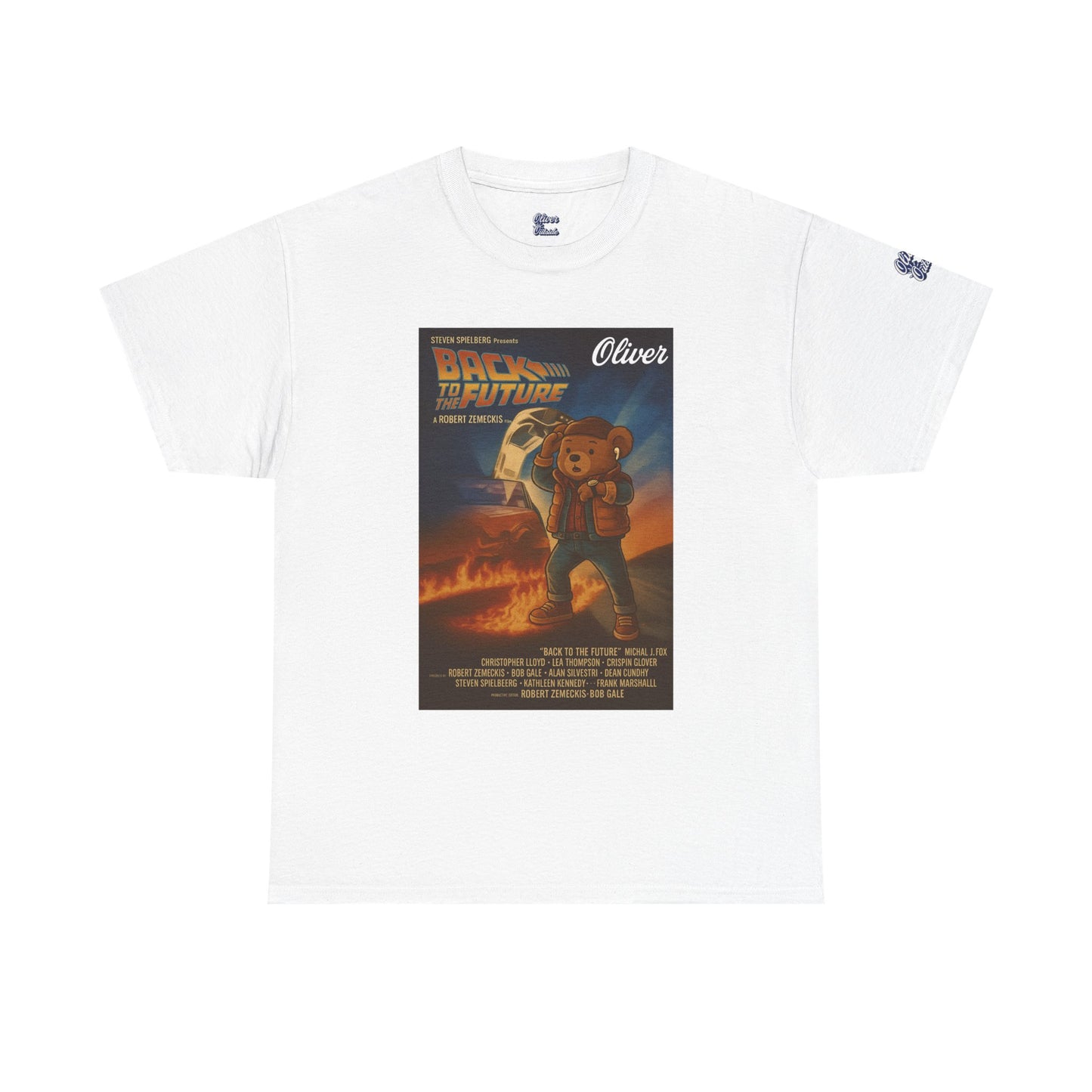 Oliver Outside Back to the Future Parody Tee – Retro Bear Style