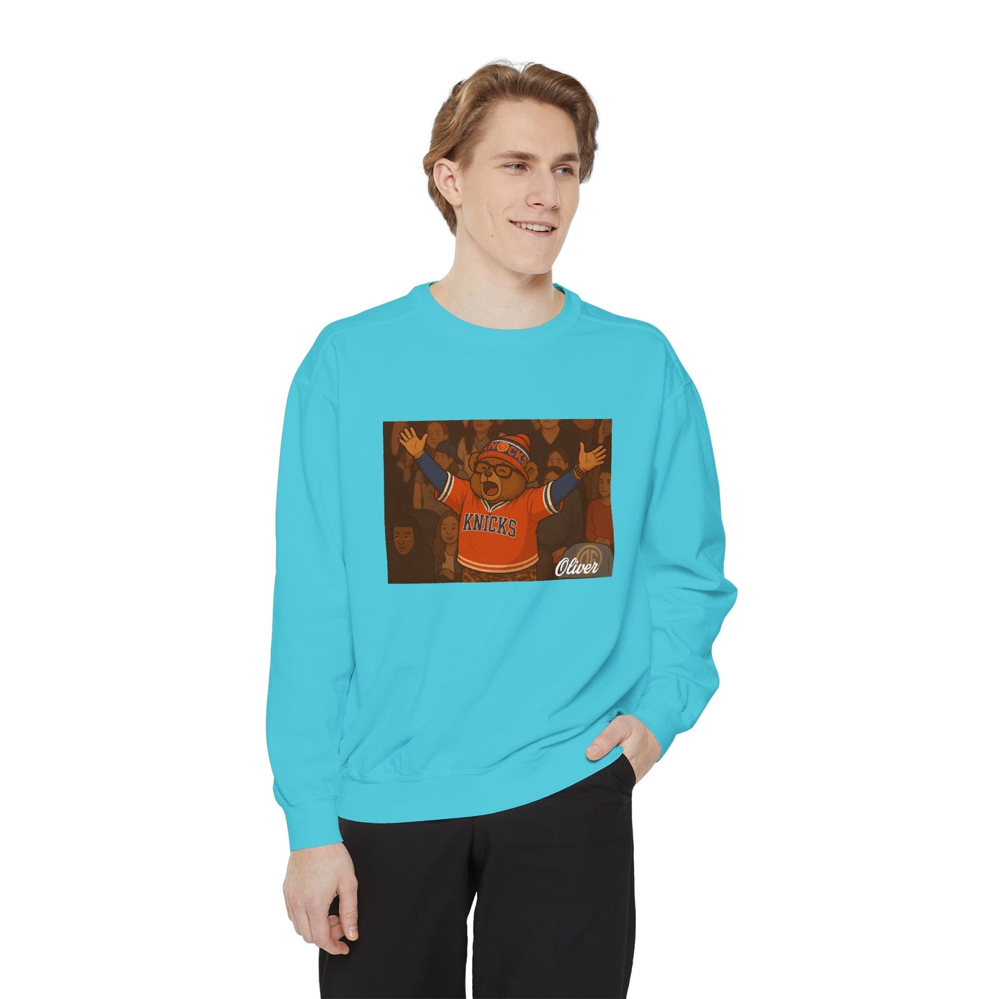 Oliver Outside Knicks Fan Crewneck – NYC Spirit in Every Stitch