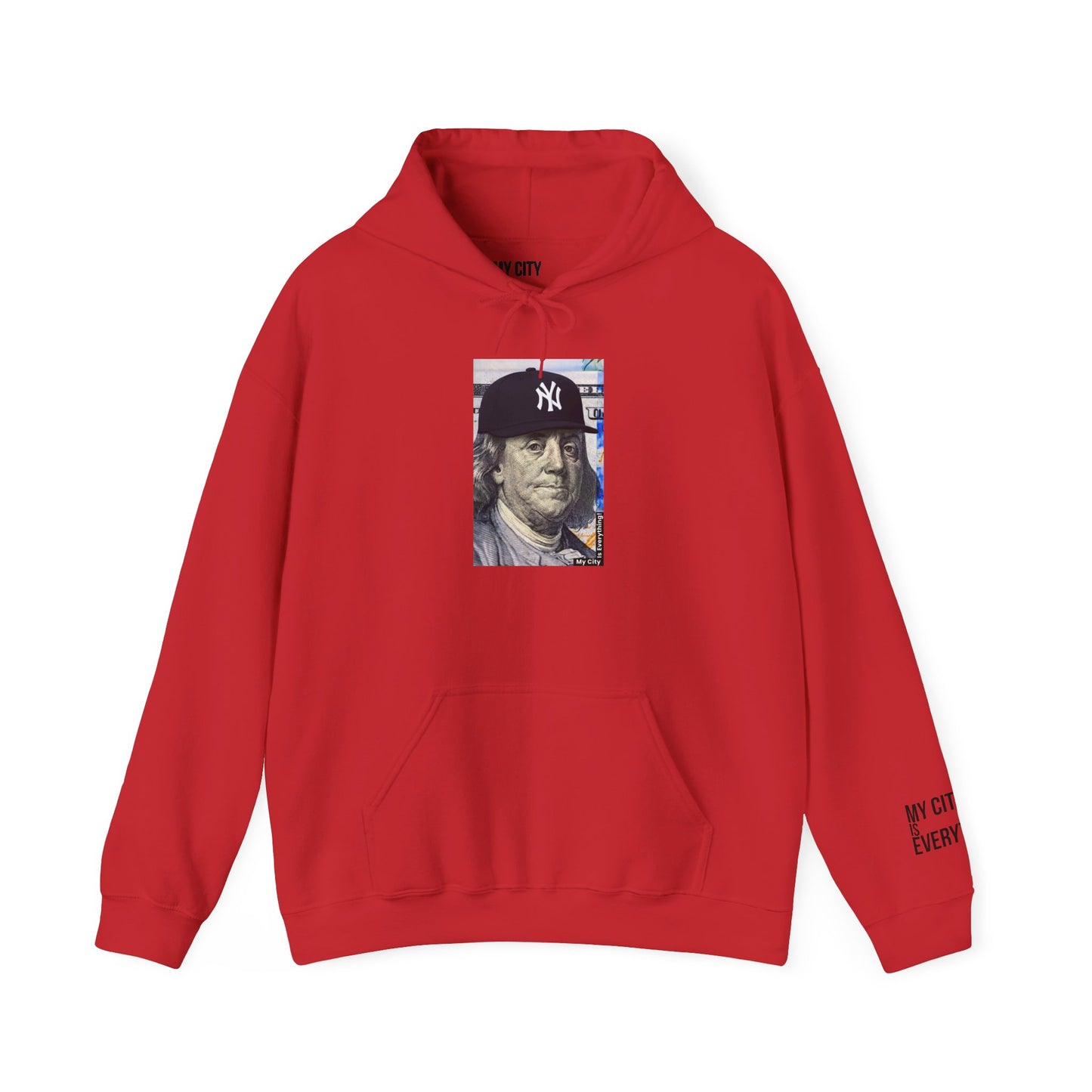 Ben Franklin in Yankees Cap Hoodie – My City is Everything! Money Meets Streetwear
