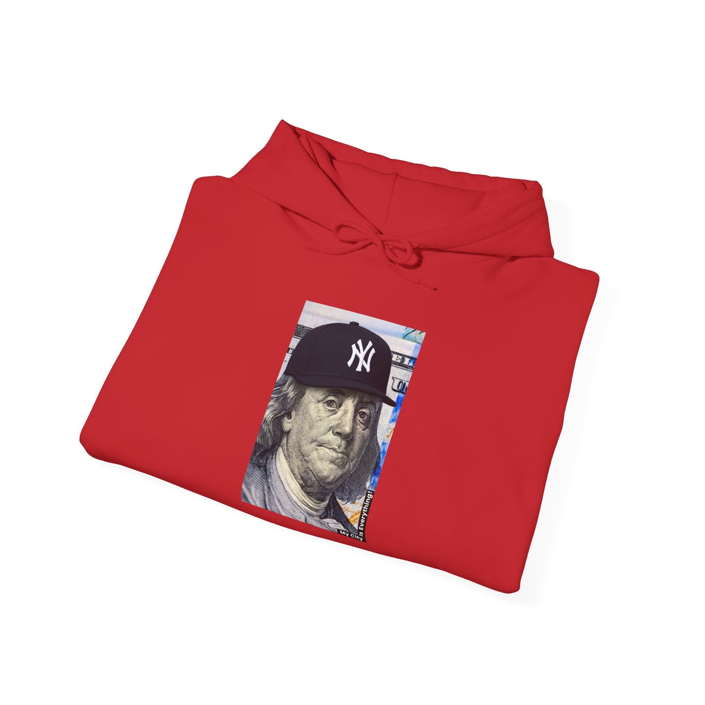 Ben Franklin in Yankees Cap Hoodie – My City is Everything! Money Meets Streetwear