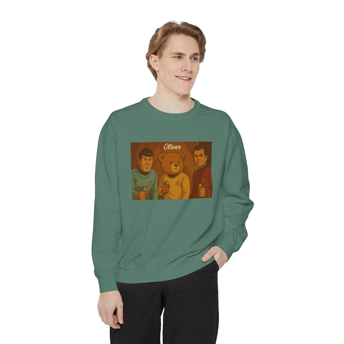 Oliver Outside Star Trek Crewneck – Beam Up Cozy Bear Style