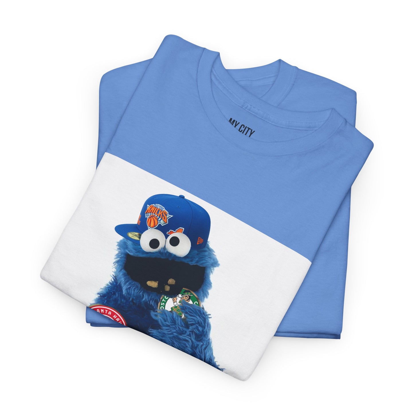 My City is Everything! NYC Cookie Monster Knicks Graphic T-Shirt – Streetwear Tee