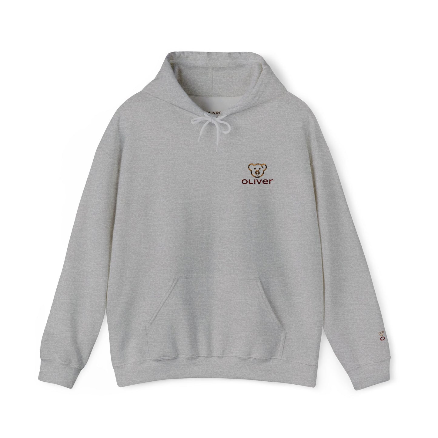 Oliver Bear Minimalist Logo Hoodie – Clean White Classic