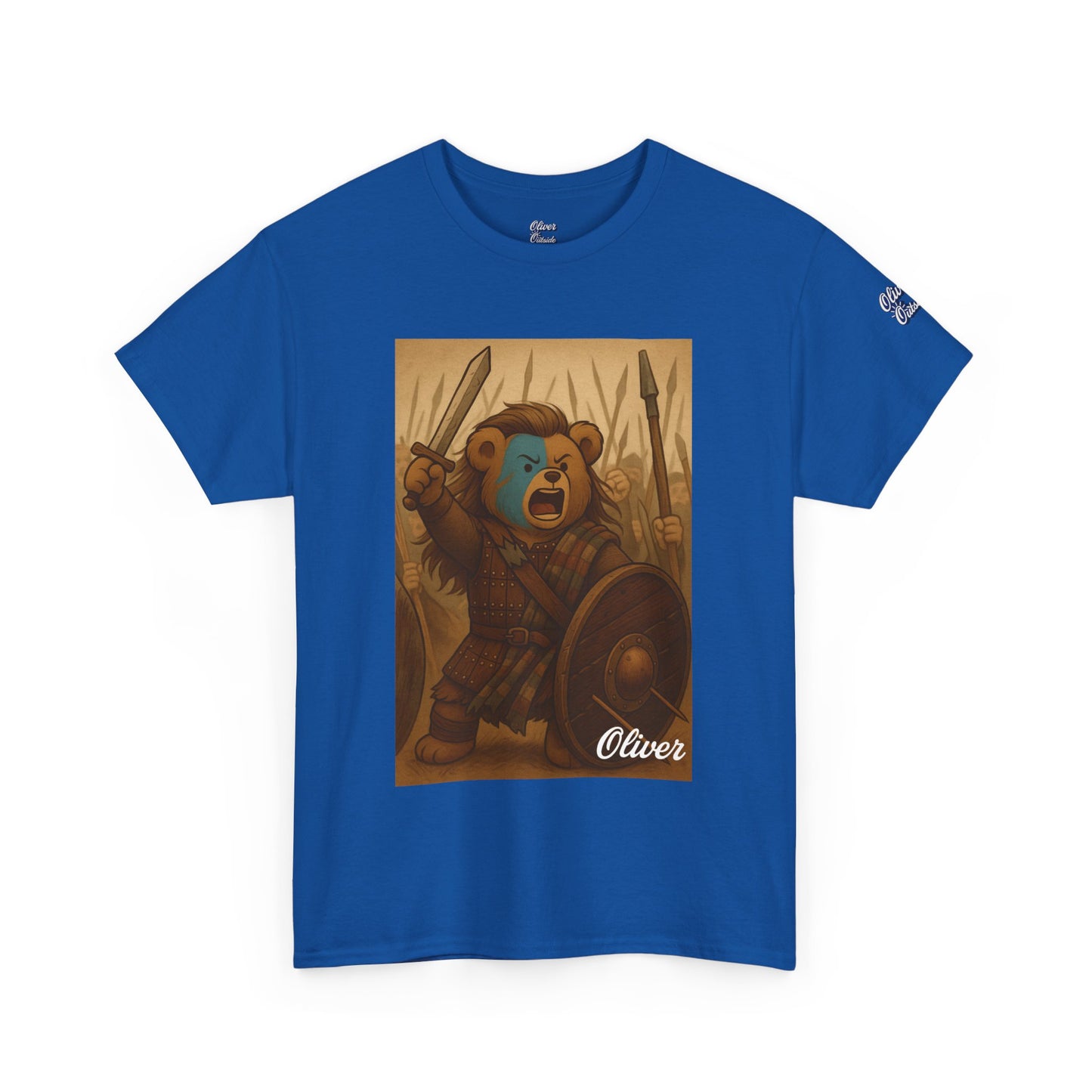 Oliver Outside Braveheart Parody Tee – Freedom Roar Bear