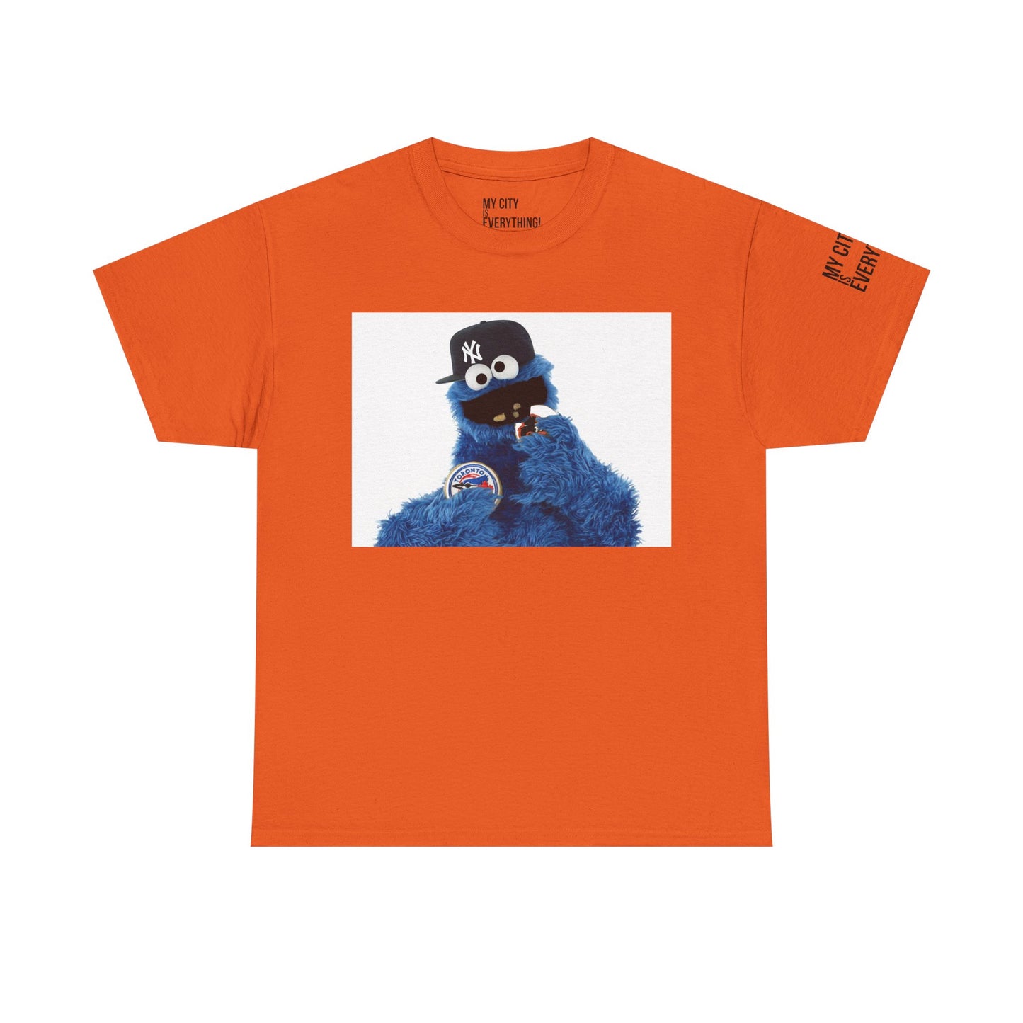 My City is Everything! NYC Cookie Monster Yankee Graphic T-Shirt – Streetwear Tee