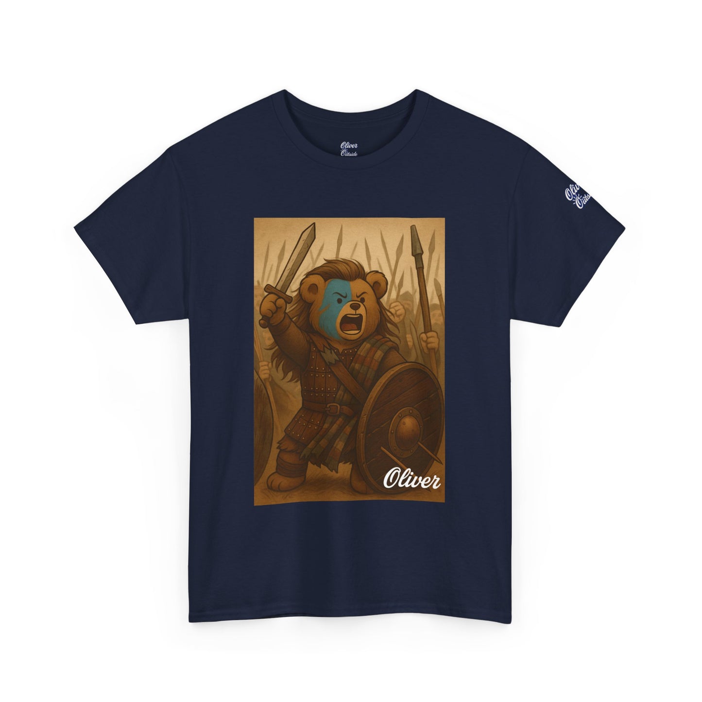 Oliver Outside Braveheart Parody Tee – Freedom Roar Bear