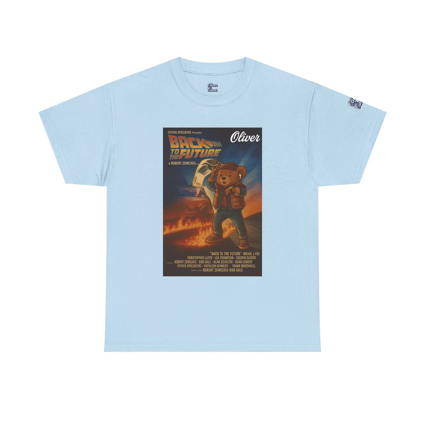 Oliver Outside Back to the Future Parody Tee – Retro Bear Style
