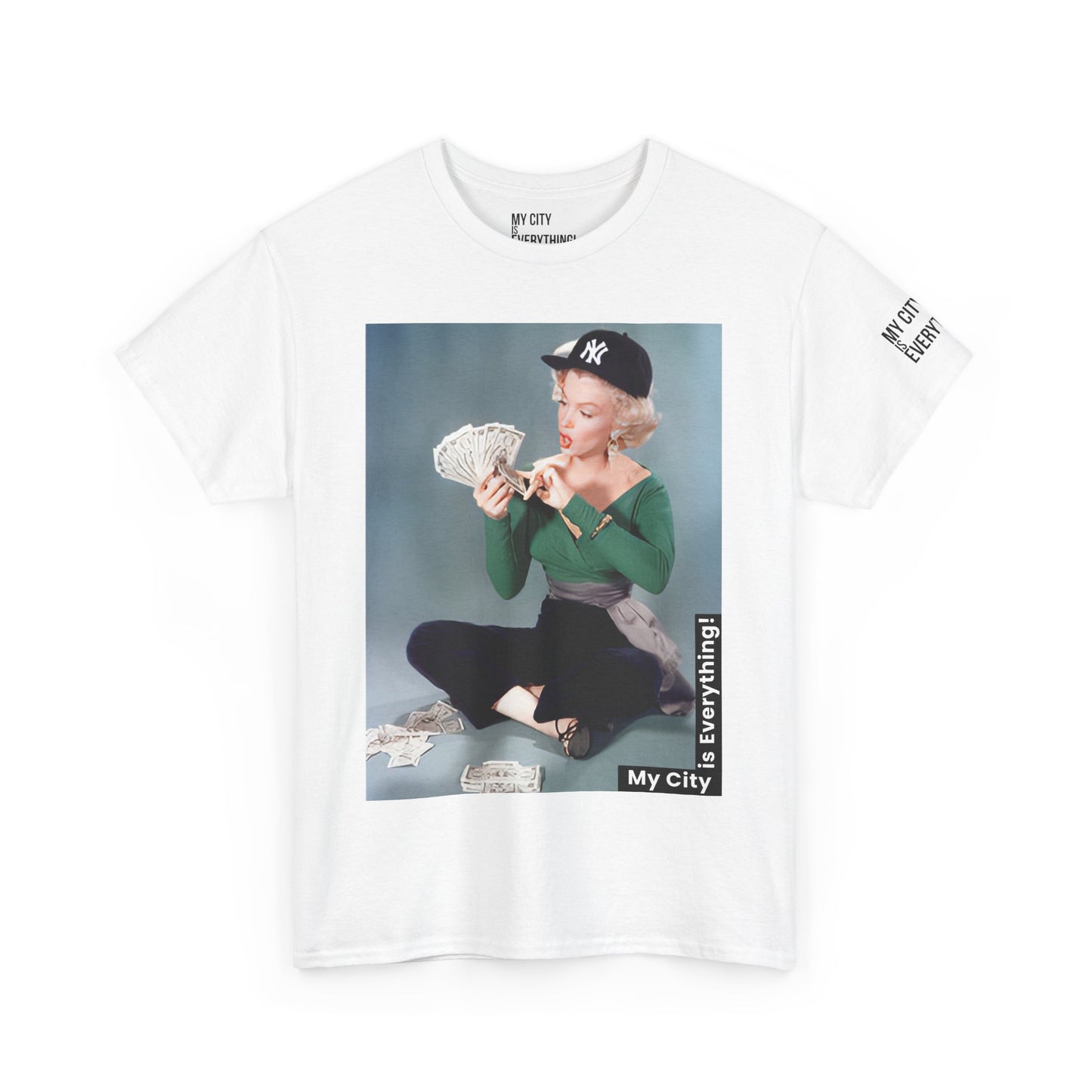 Marilyn x Money x Yankees Tee – Vintage Icon Remix | My City Is Everything!