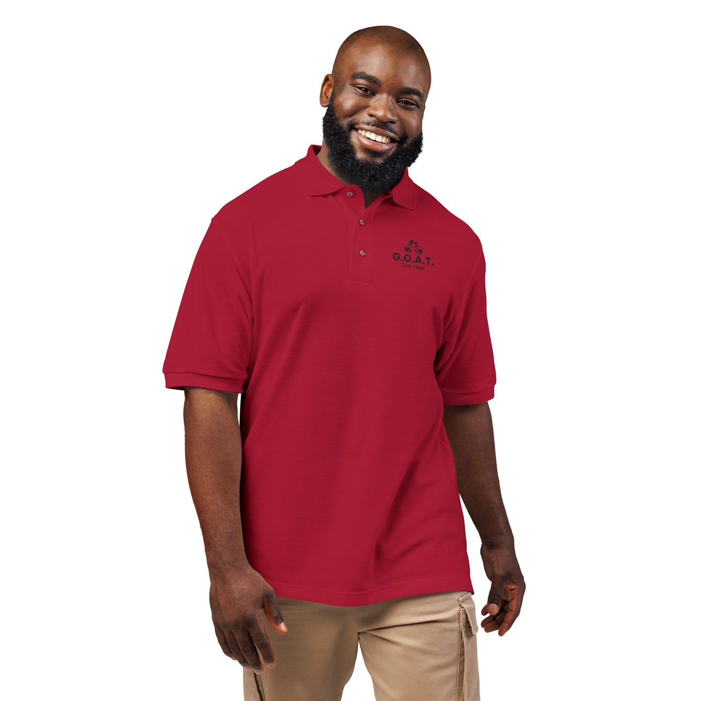 G.O.A.T. Talk Tees Embroidered Logo Polo – Clean & Classic Fit