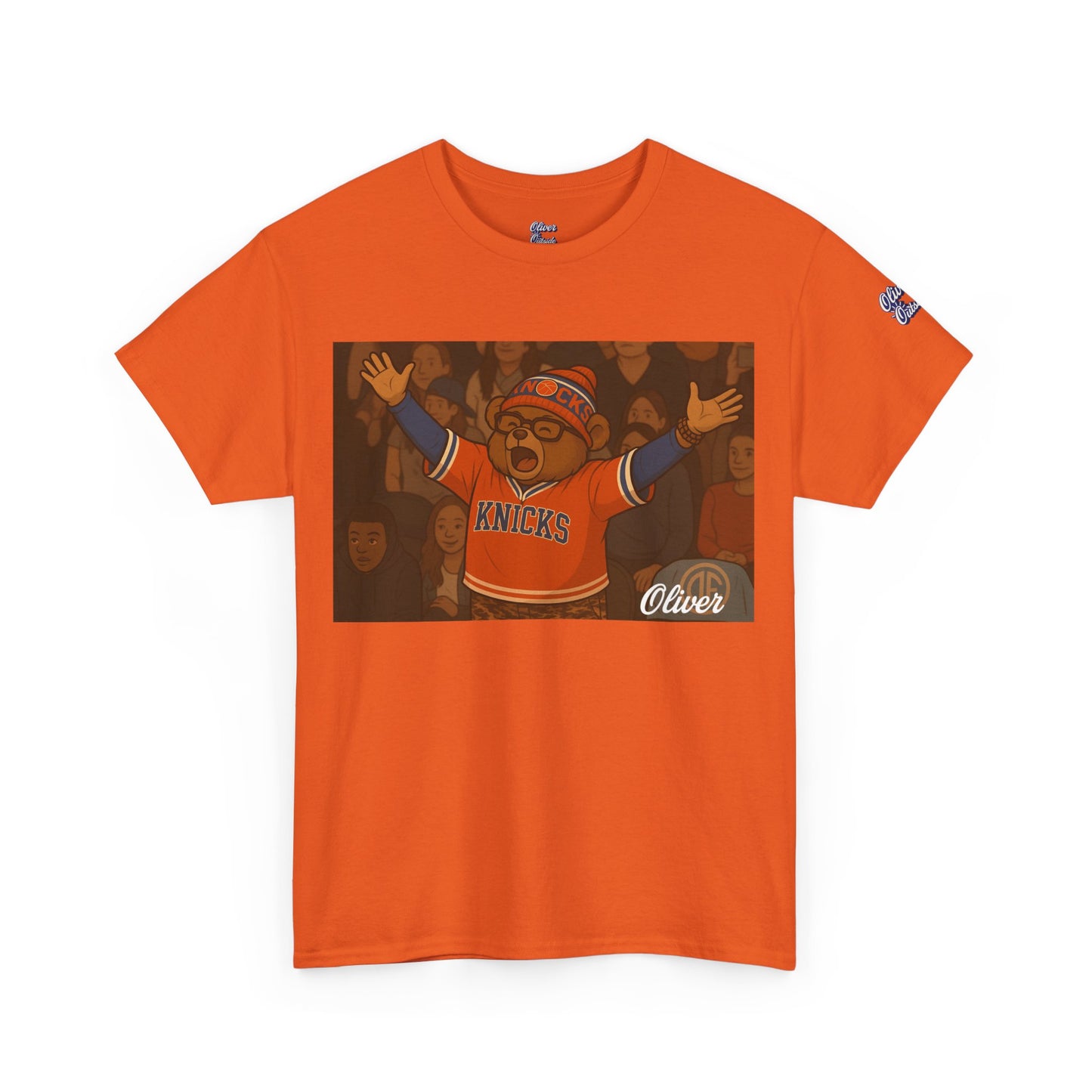 Oliver Outside Knicks Fan Tee – Courtside Energy Bear Style