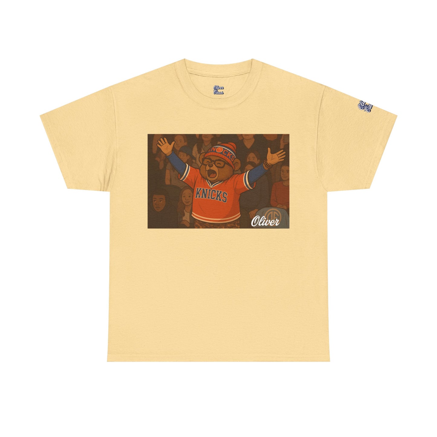Oliver Outside Knicks Fan Tee – Courtside Energy Bear Style