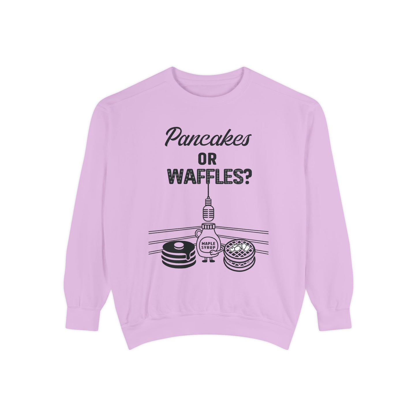 🥞/🧇Pancakes or Waffles? G.O.A.T. Talk Tees Debate Sweatshirt – Breakfast Battle Crewneck