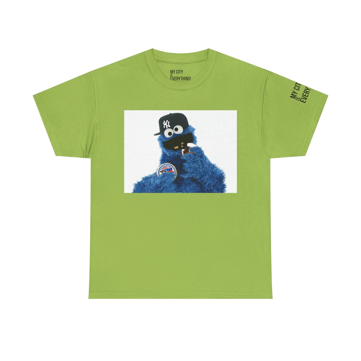 My City is Everything! NYC Cookie Monster Yankee Graphic T-Shirt – Streetwear Tee
