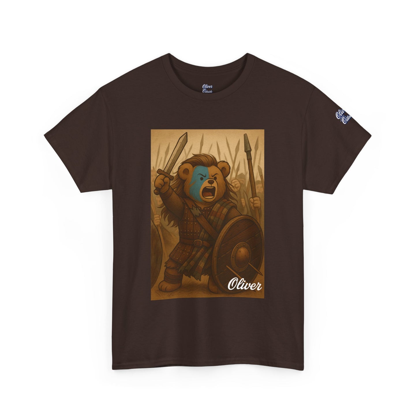 Oliver Outside Braveheart Parody Tee – Freedom Roar Bear