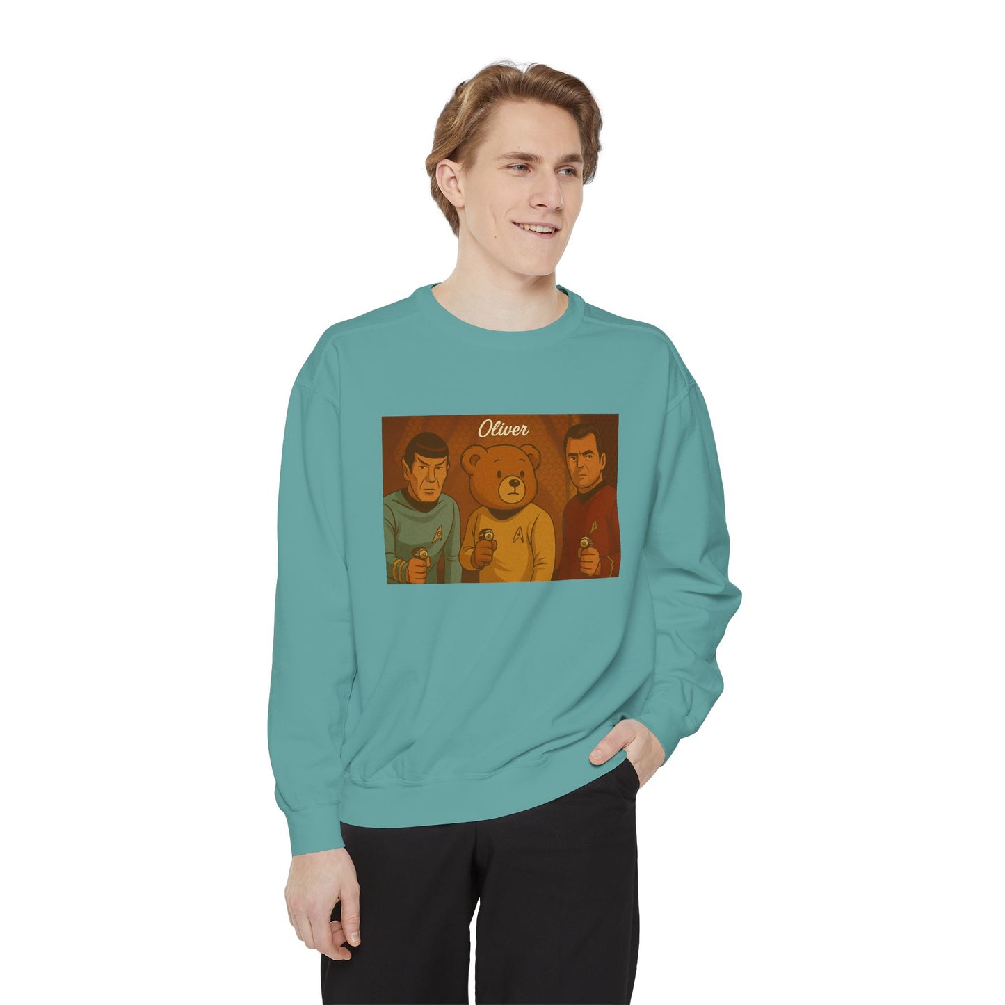 Oliver Outside Star Trek Crewneck – Beam Up Cozy Bear Style