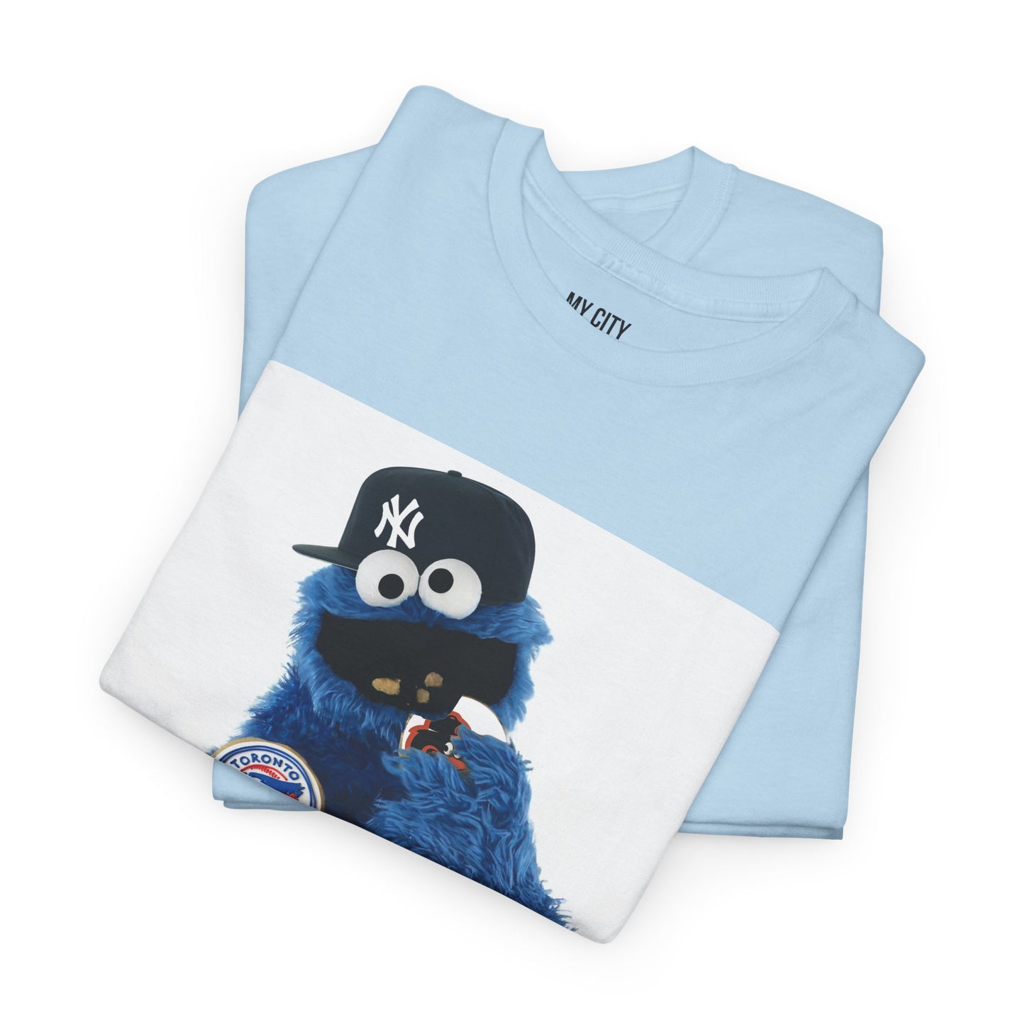 My City is Everything! NYC Cookie Monster Yankee Graphic T-Shirt – Streetwear Tee