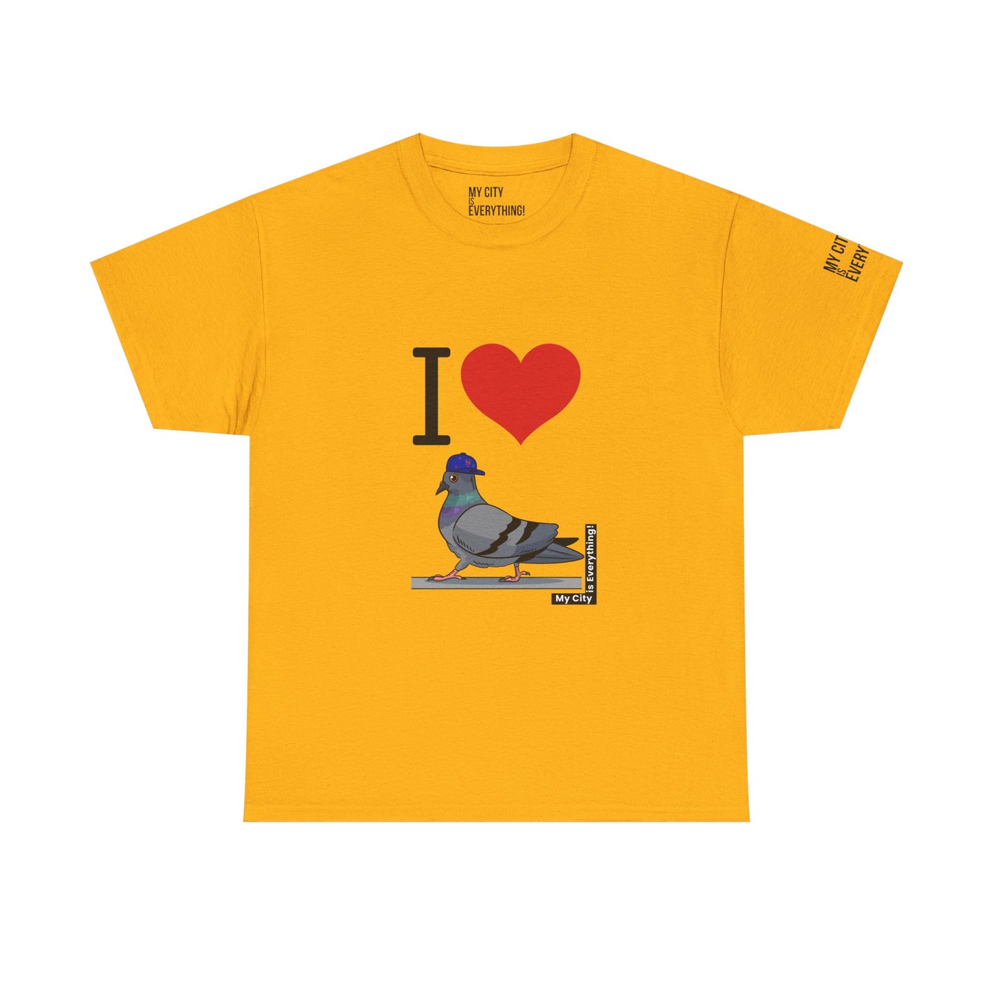 I ❤️ My City Pigeon Tee – Mets Blue Cap Edition | My City Is Everything!