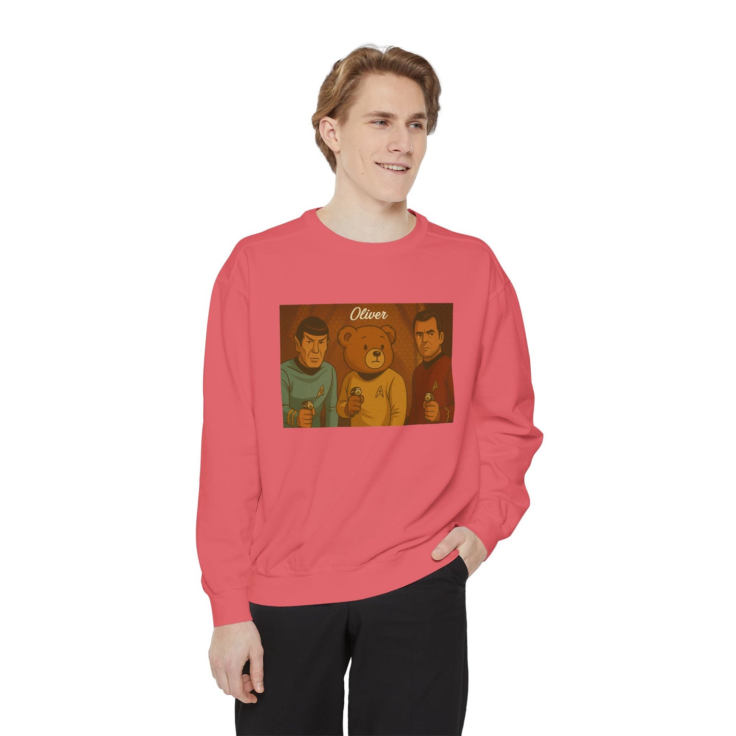 Oliver Outside Star Trek Crewneck – Beam Up Cozy Bear Style