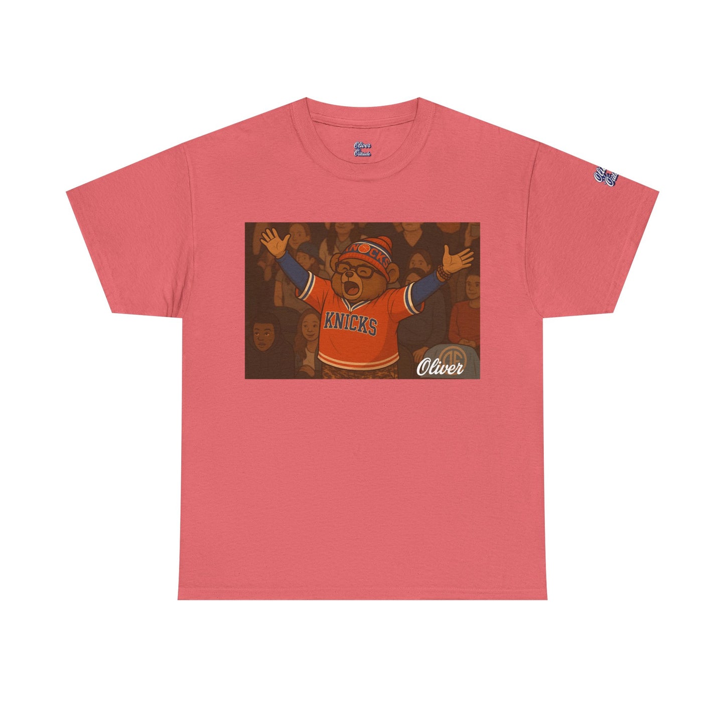 Oliver Outside Knicks Fan Tee – Courtside Energy Bear Style