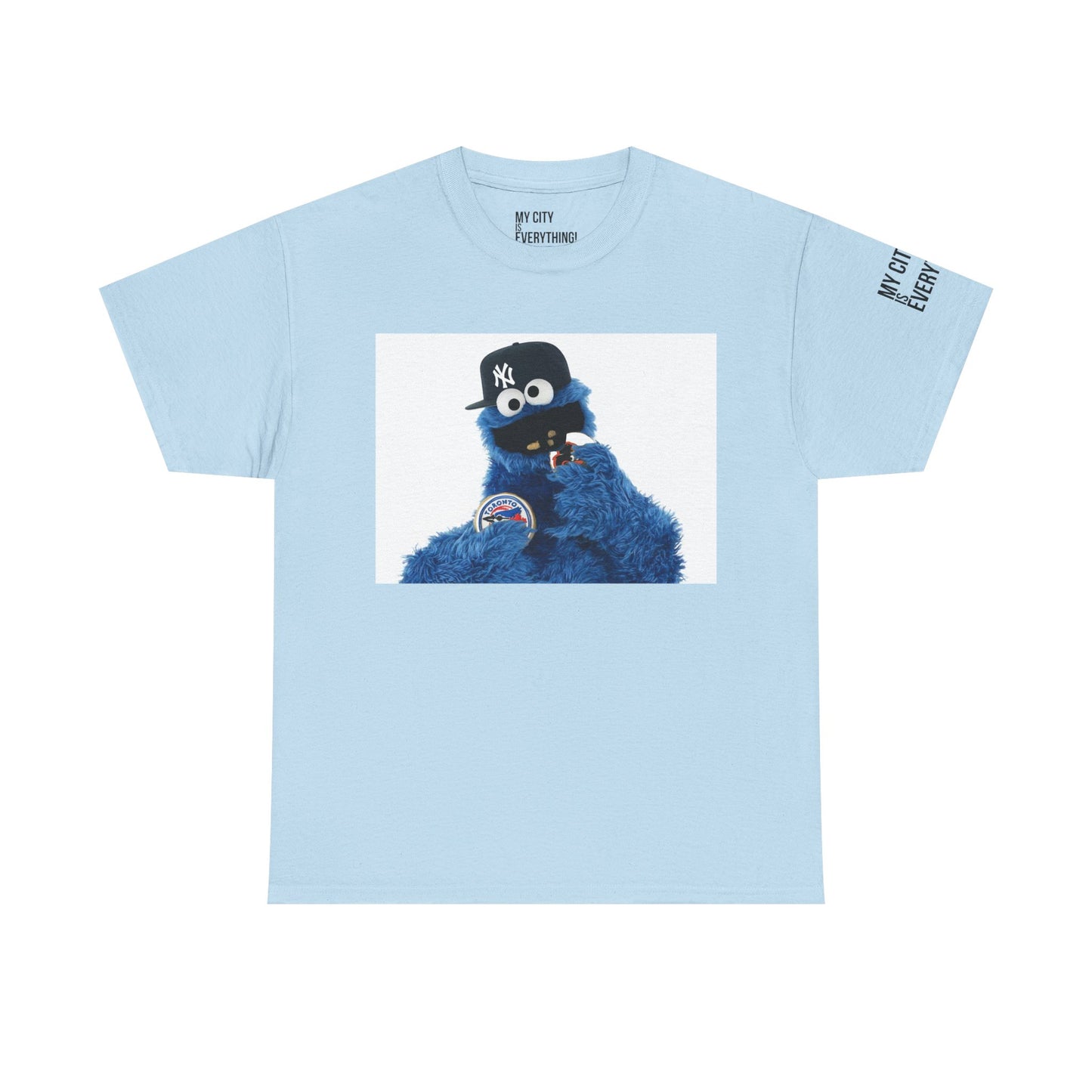 My City is Everything! NYC Cookie Monster Yankee Graphic T-Shirt – Streetwear Tee