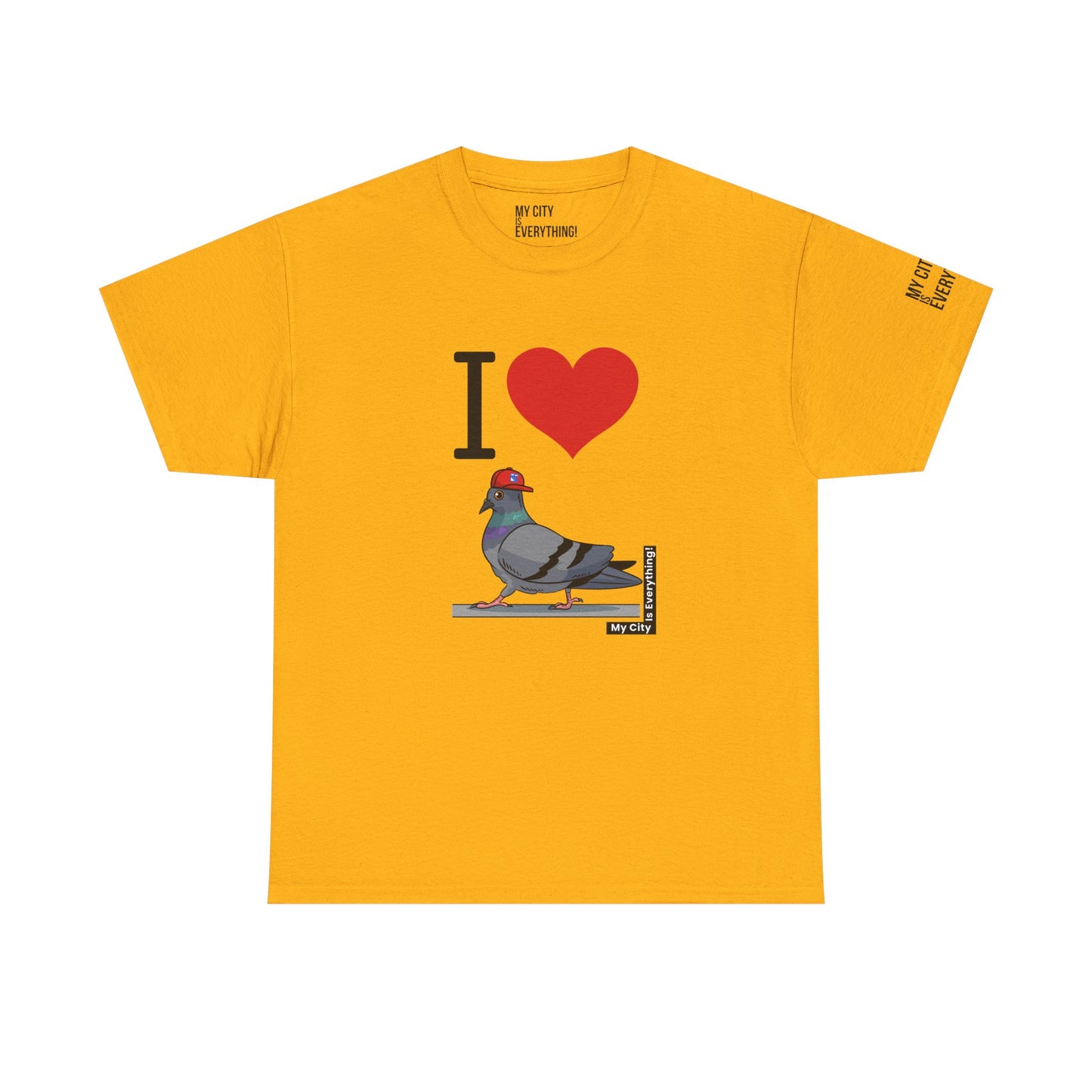 I ❤️ My City Pigeon Tee – Rangers Cap Edition | My City Is Everything!