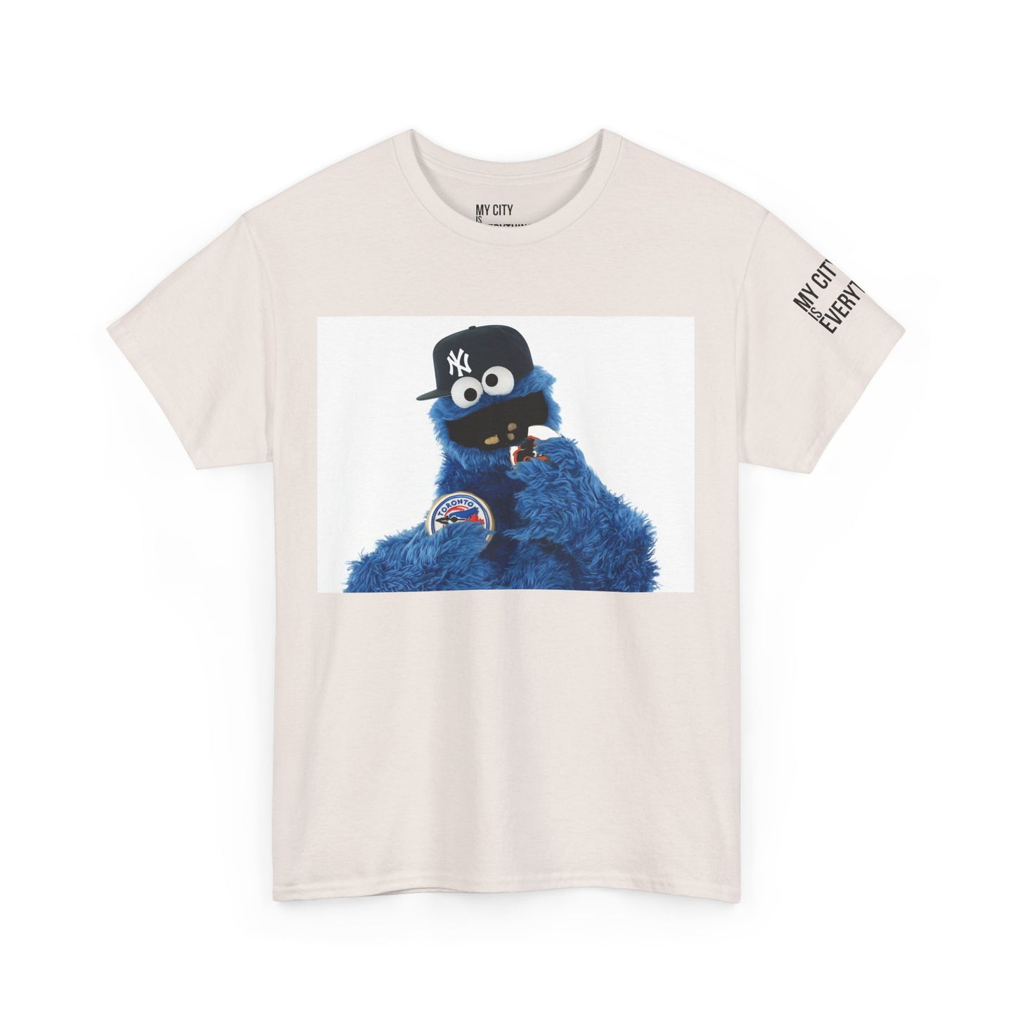 My City is Everything! NYC Cookie Monster Yankee Graphic T-Shirt – Streetwear Tee