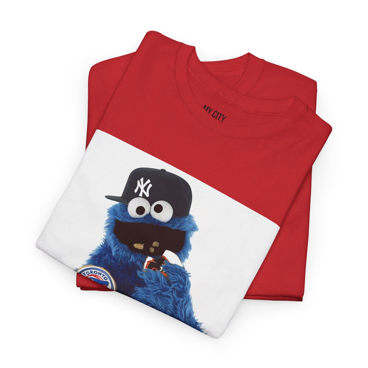 My City is Everything! NYC Cookie Monster Yankee Graphic T-Shirt – Streetwear Tee