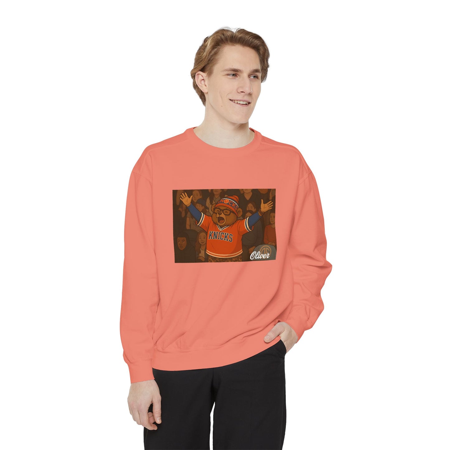 Oliver Outside Knicks Fan Crewneck – NYC Spirit in Every Stitch
