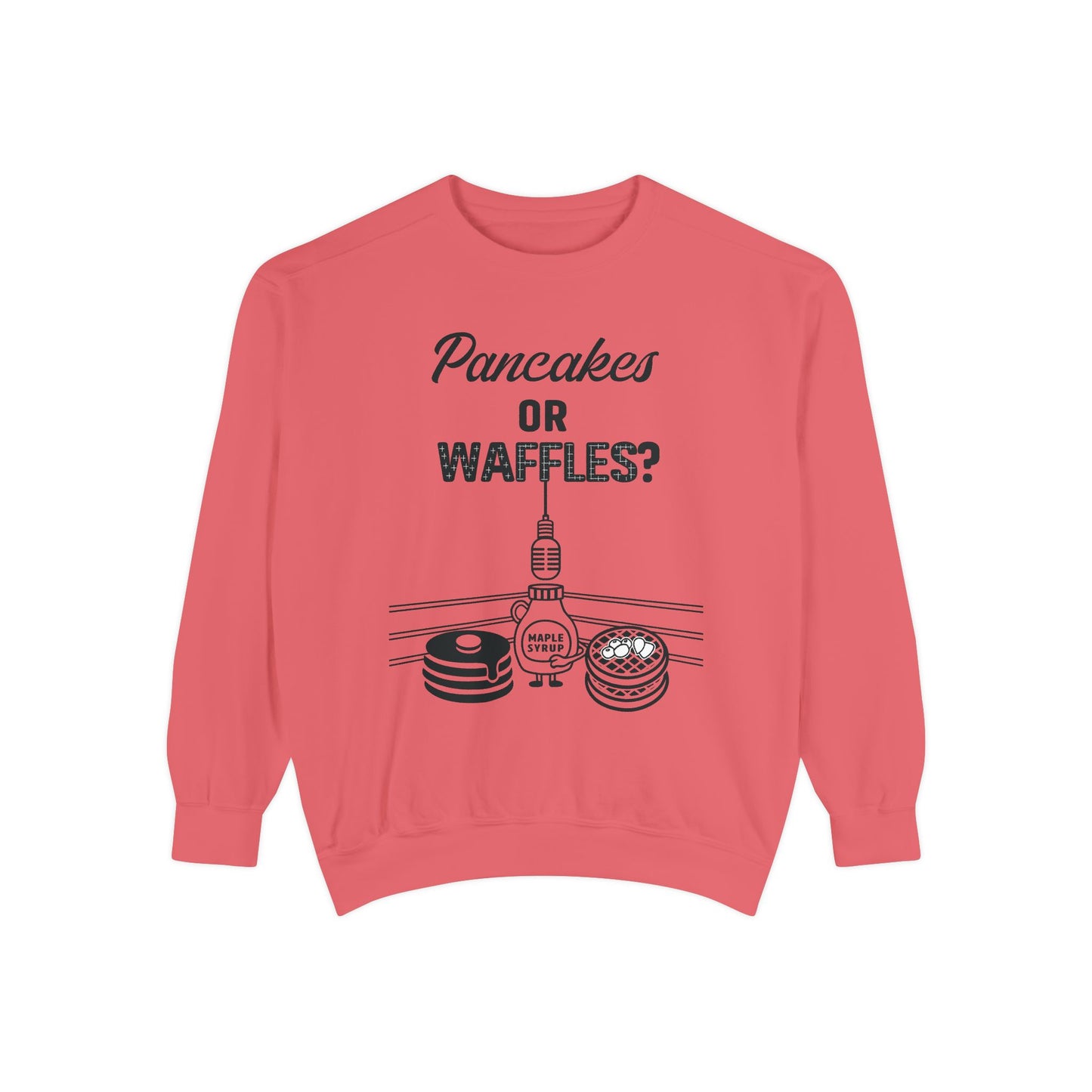 🥞/🧇Pancakes or Waffles? G.O.A.T. Talk Tees Debate Sweatshirt – Breakfast Battle Crewneck