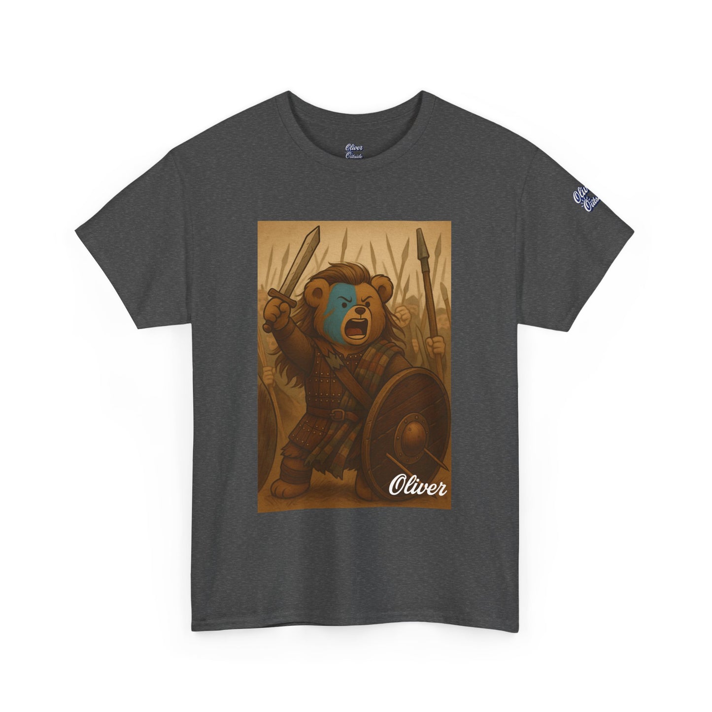 Oliver Outside Braveheart Parody Tee – Freedom Roar Bear