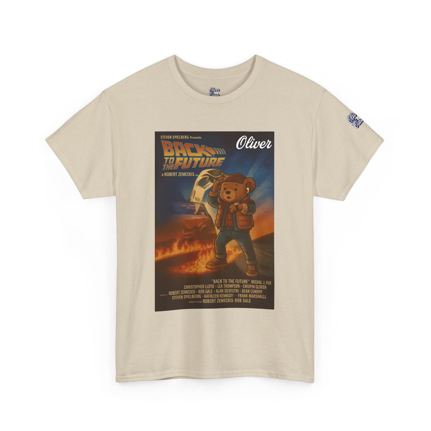 Oliver Outside Back to the Future Parody Tee – Retro Bear Style