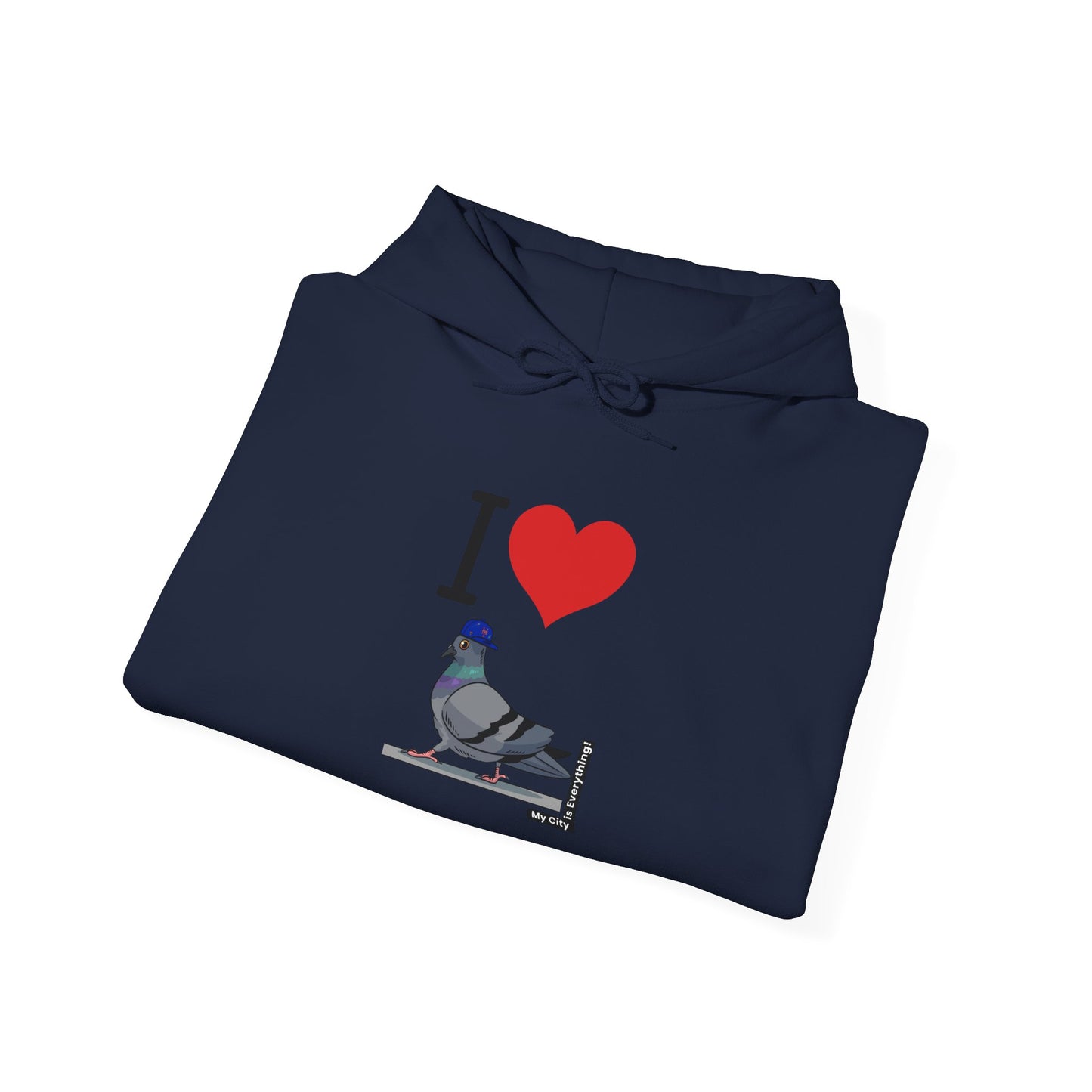 I ❤️ My City Mets Pigeon Hoodie – Blue Cap Edition | My City Is Everything!