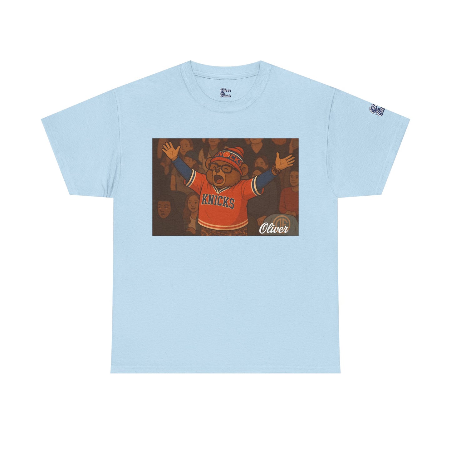 Oliver Outside Knicks Fan Tee – Courtside Energy Bear Style