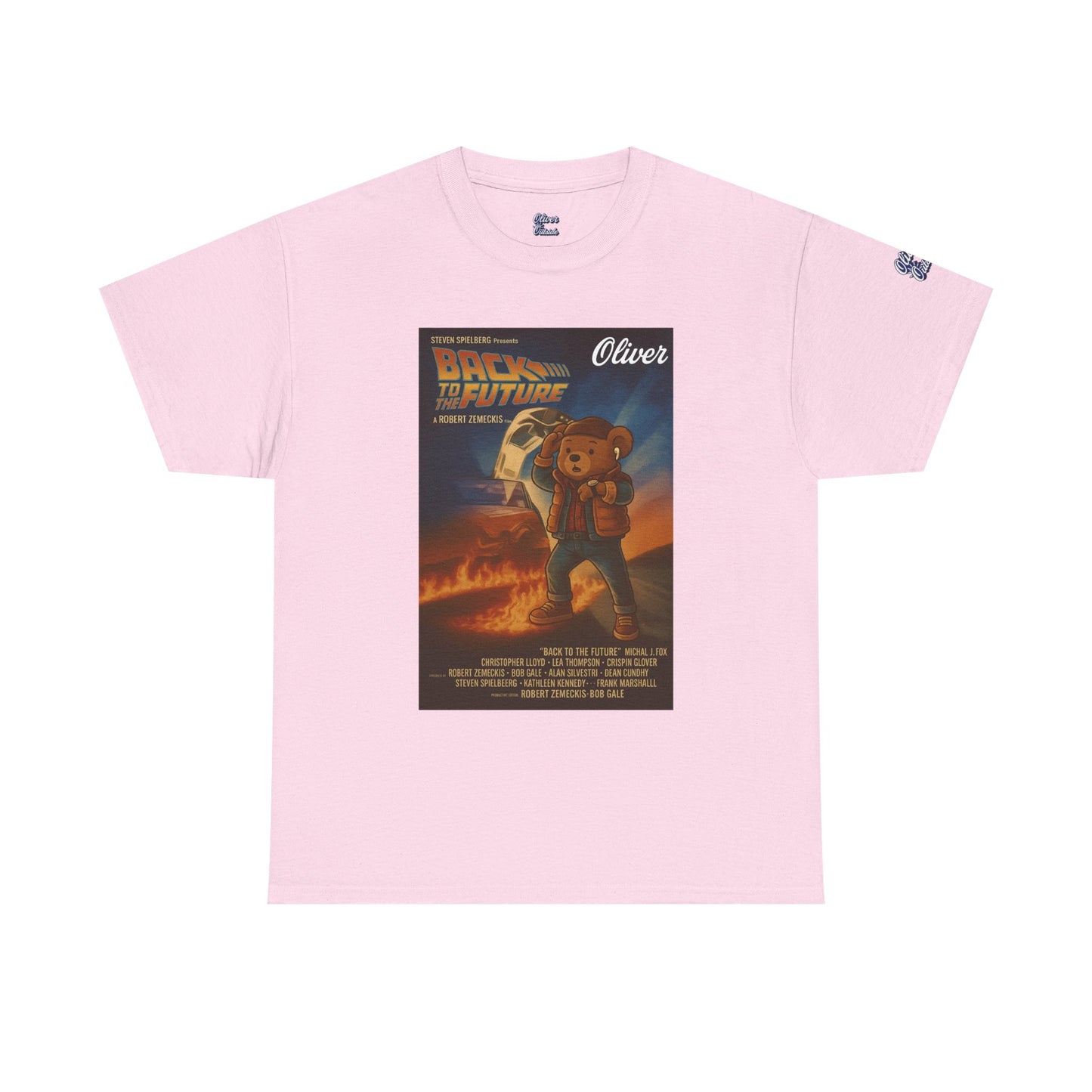 Oliver Outside Back to the Future Parody Tee – Retro Bear Style