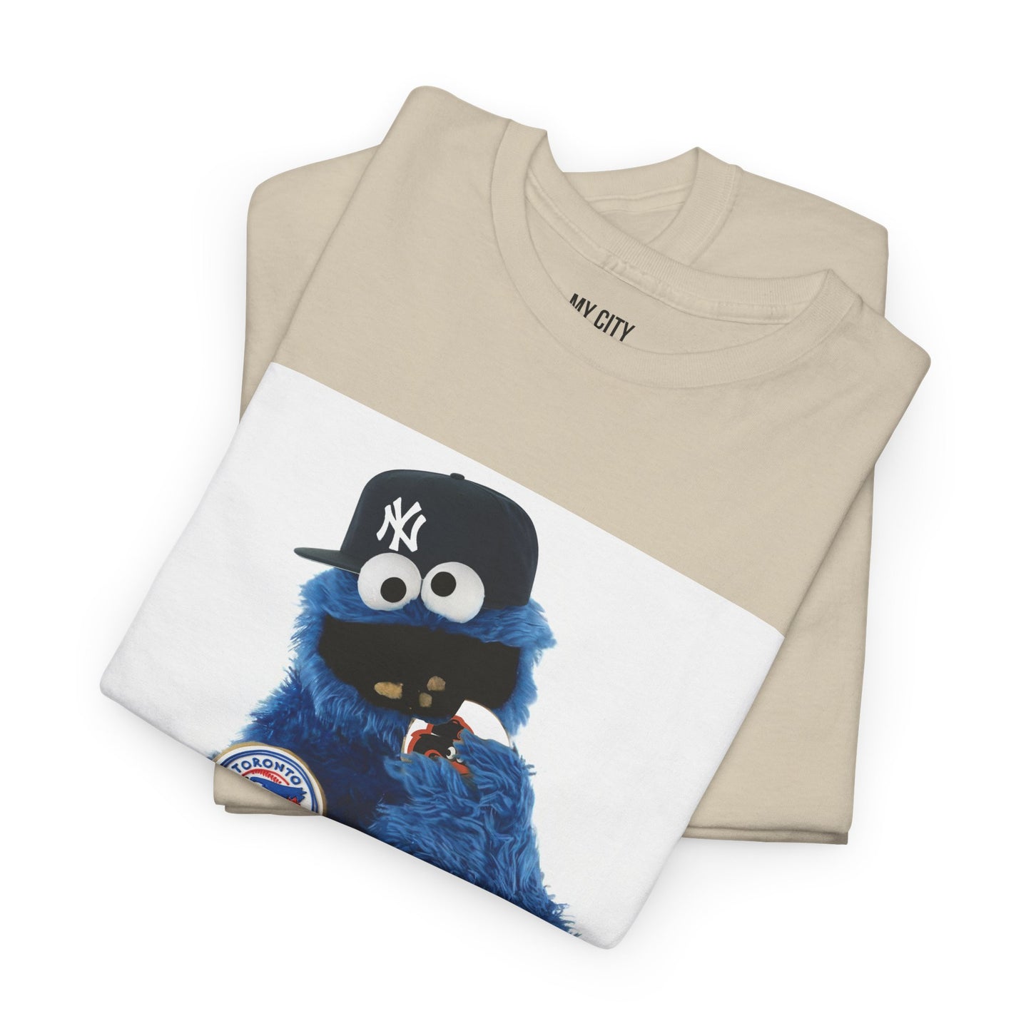 My City is Everything! NYC Cookie Monster Yankee Graphic T-Shirt – Streetwear Tee