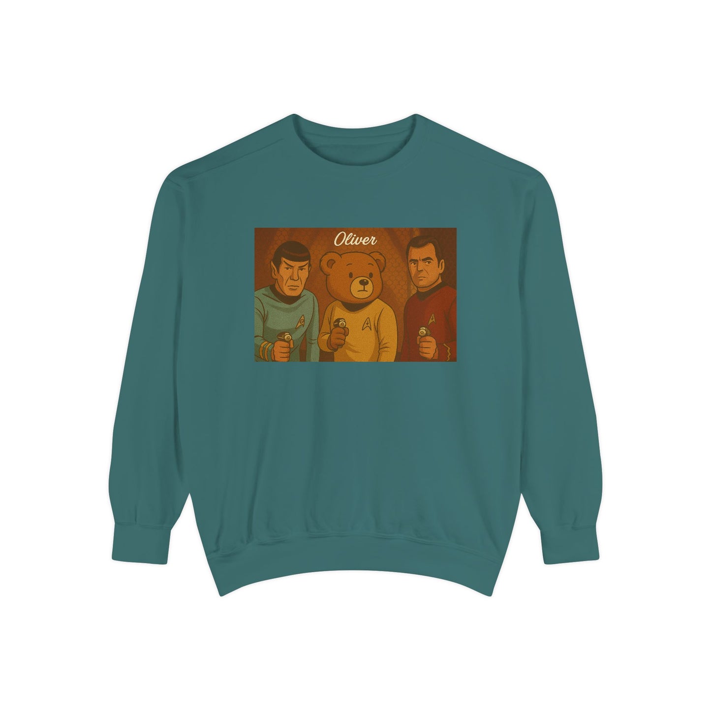 Oliver Outside Star Trek Crewneck – Beam Up Cozy Bear Style