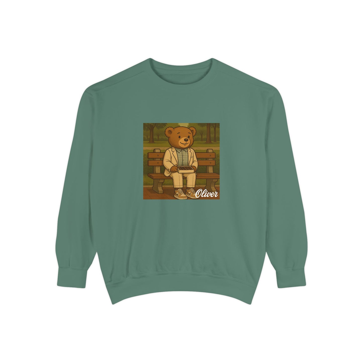 Oliver Outside Forrest Gump Parody Crewneck – Life is Bear-tiful