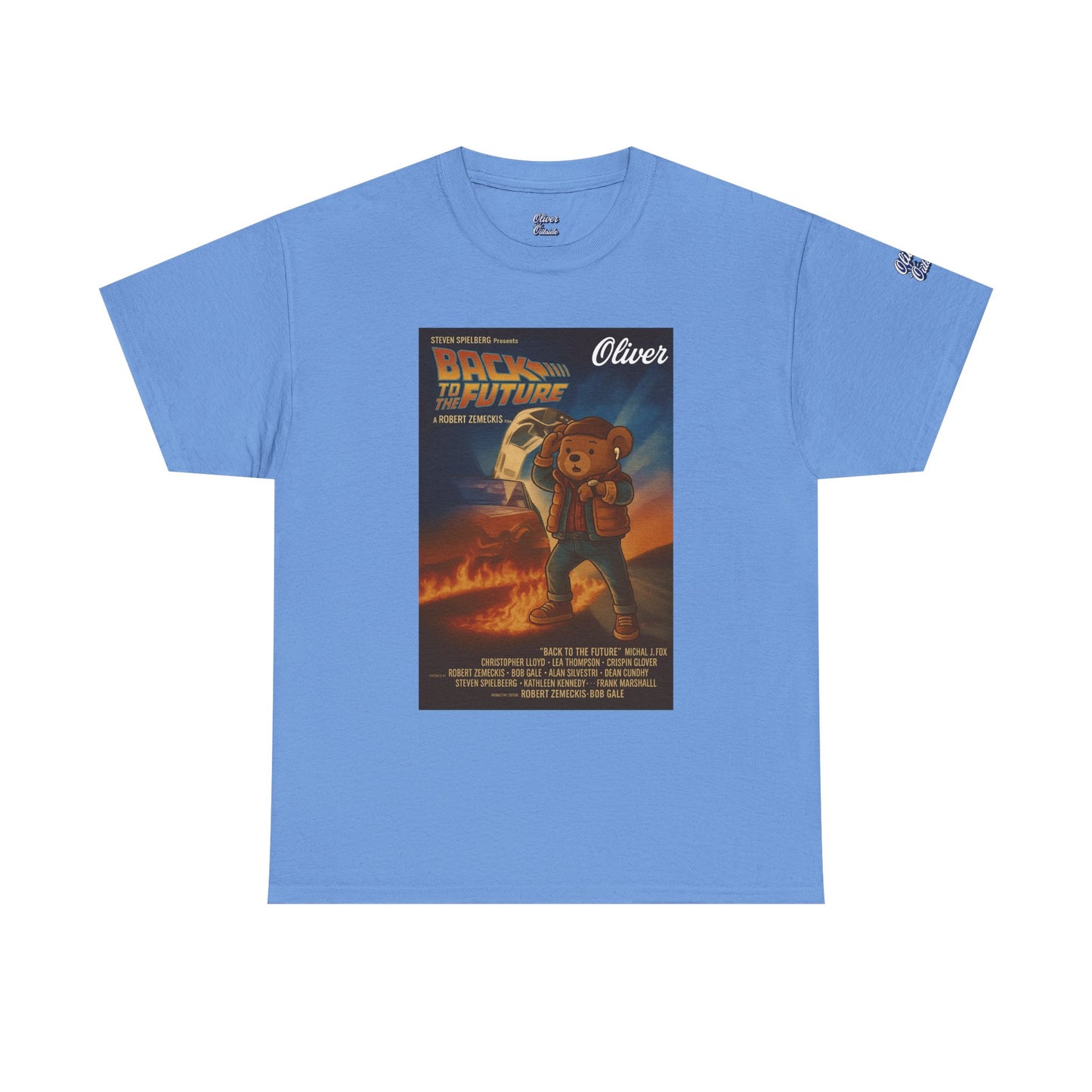 Oliver Outside Back to the Future Parody Tee – Retro Bear Style