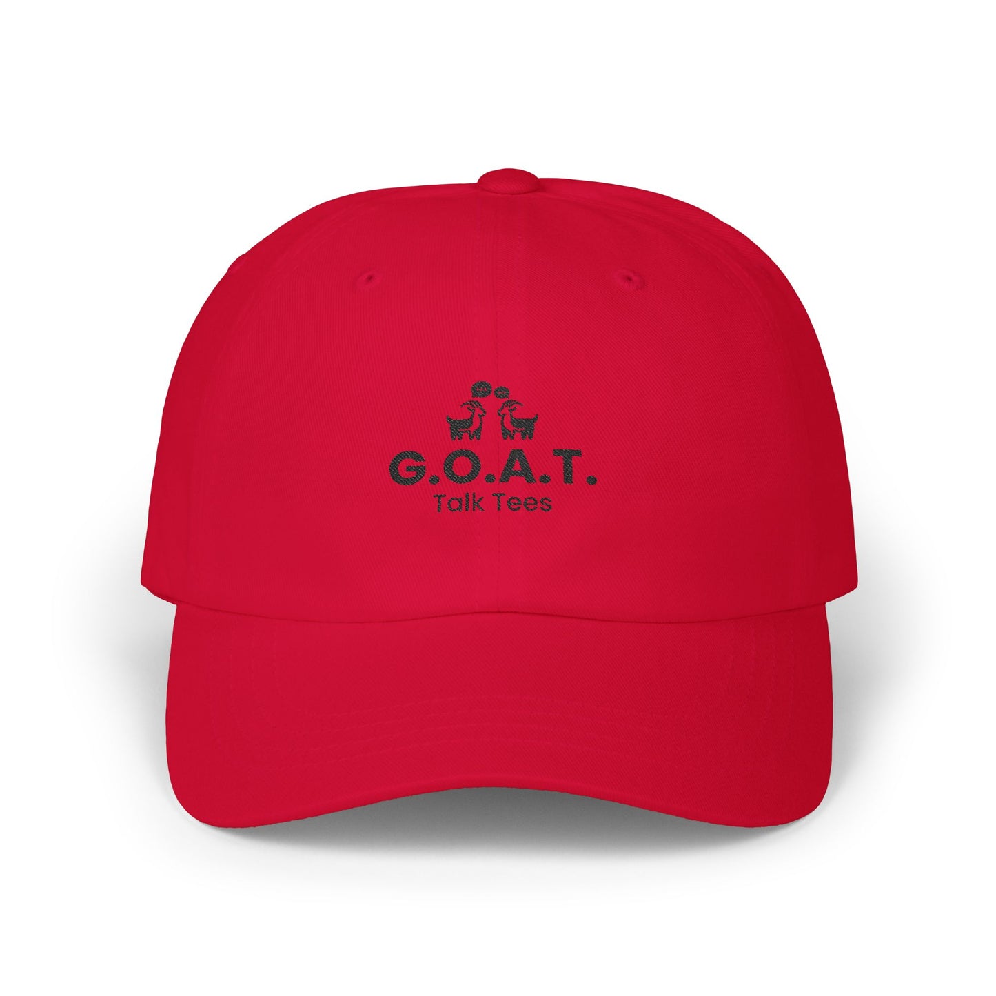 G.O.A.T. Talk Tees Logo Hat – Bold Sports Debate Logo Design