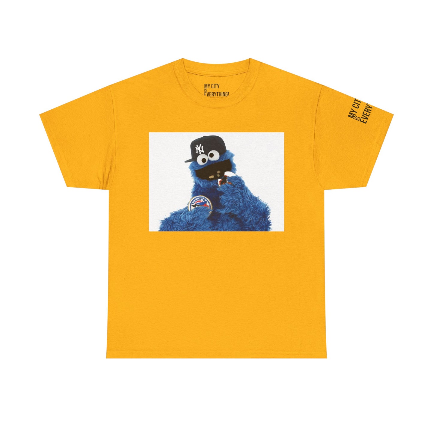 My City is Everything! NYC Cookie Monster Yankee Graphic T-Shirt – Streetwear Tee