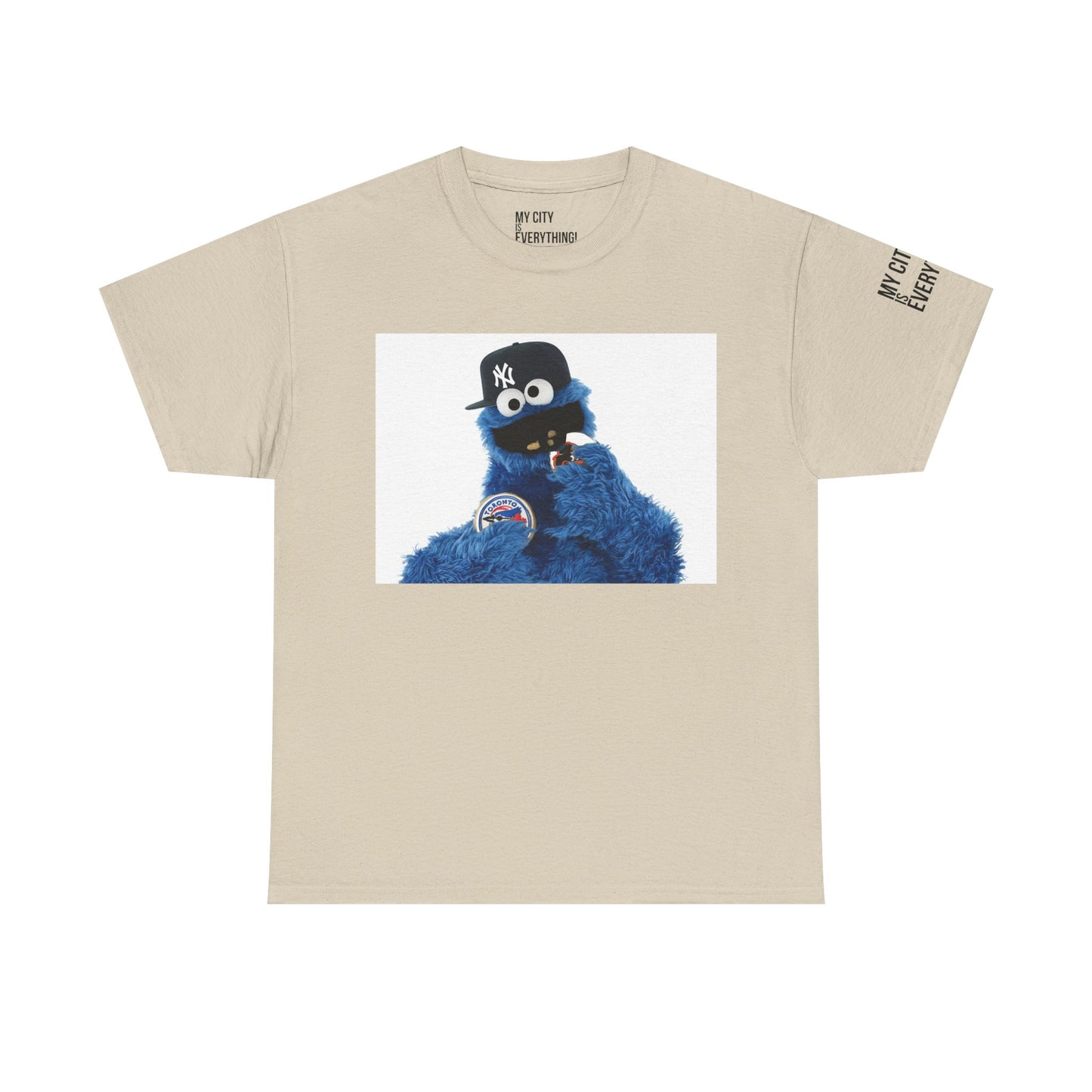 My City is Everything! NYC Cookie Monster Yankee Graphic T-Shirt – Streetwear Tee